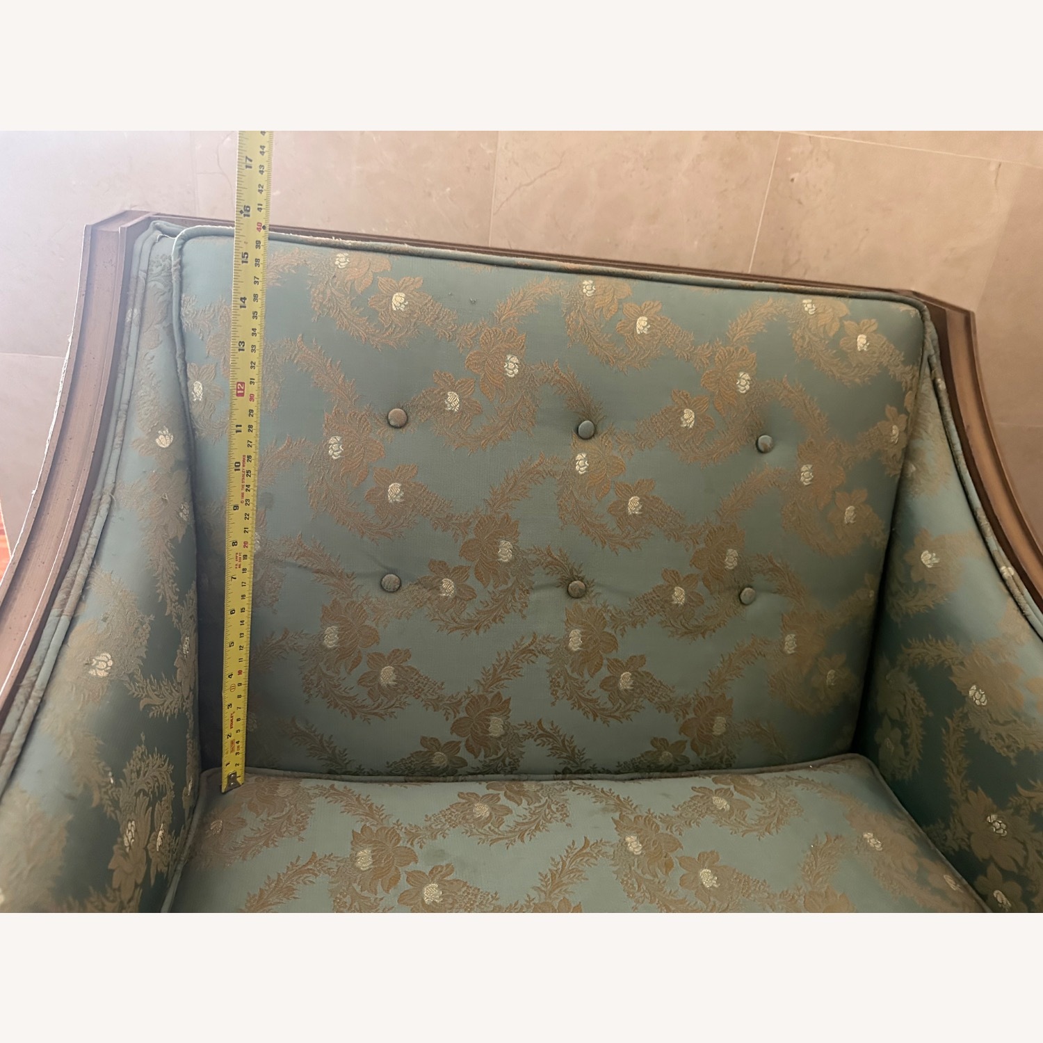 Vintage/Antique Finds Blue Fabric Accent Chair - image-2