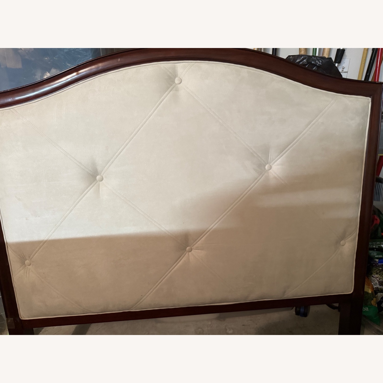 The Bombay Company Dark Brown Fabric Headboard - image-1