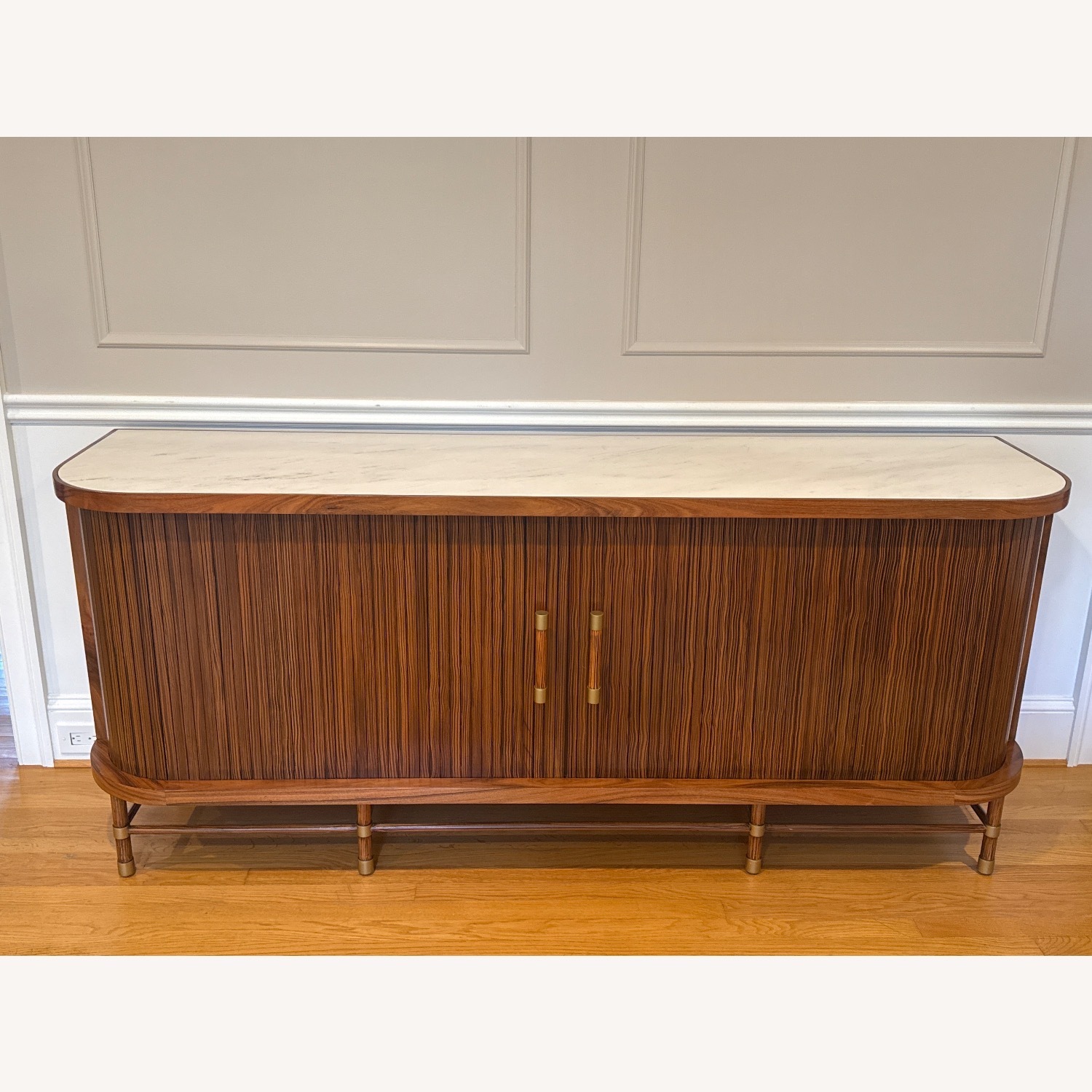 Anthropologie Delux 76” Tamboured Sideboard - image-5