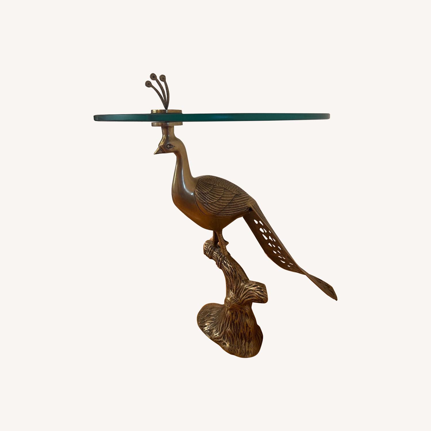 Anthropologie Peacock Edition Gold Side Table - image-6