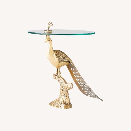 Used Anthropologie Peacock Edition Gold Side Table for sale on AptDeco