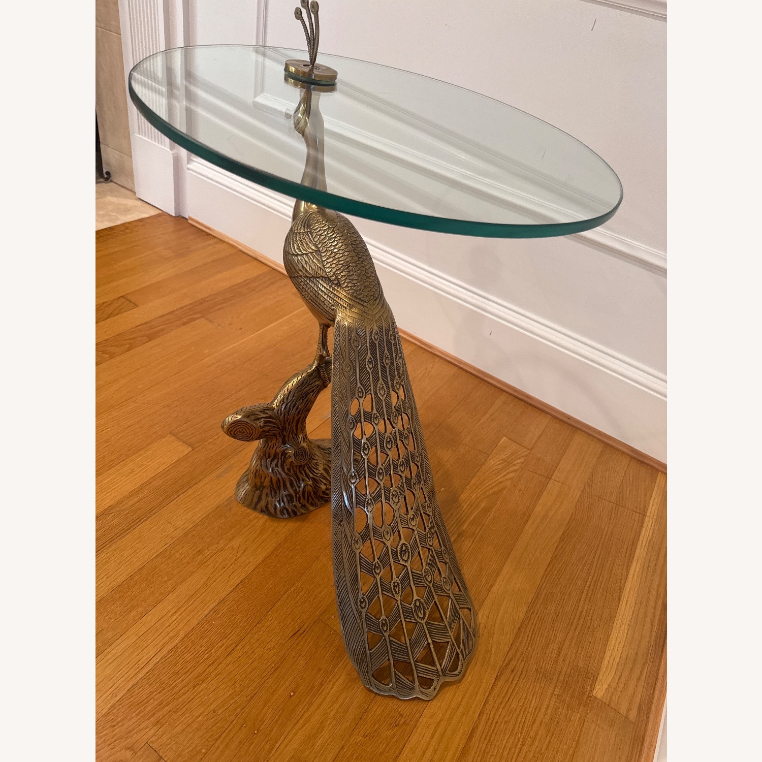 Anthropologie Peacock Edition Gold Side Table - image-3