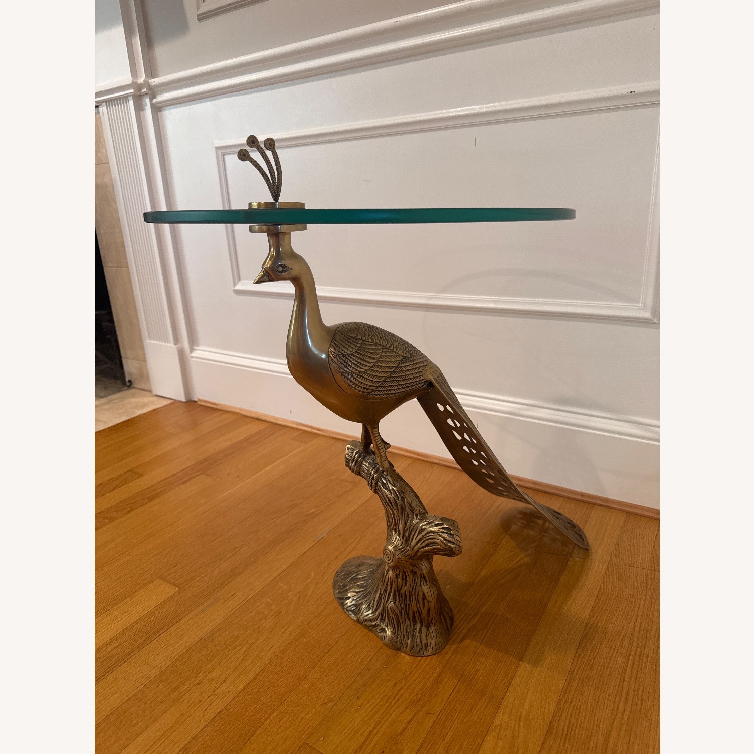 Anthropologie Peacock Edition Gold Side Table - image-1