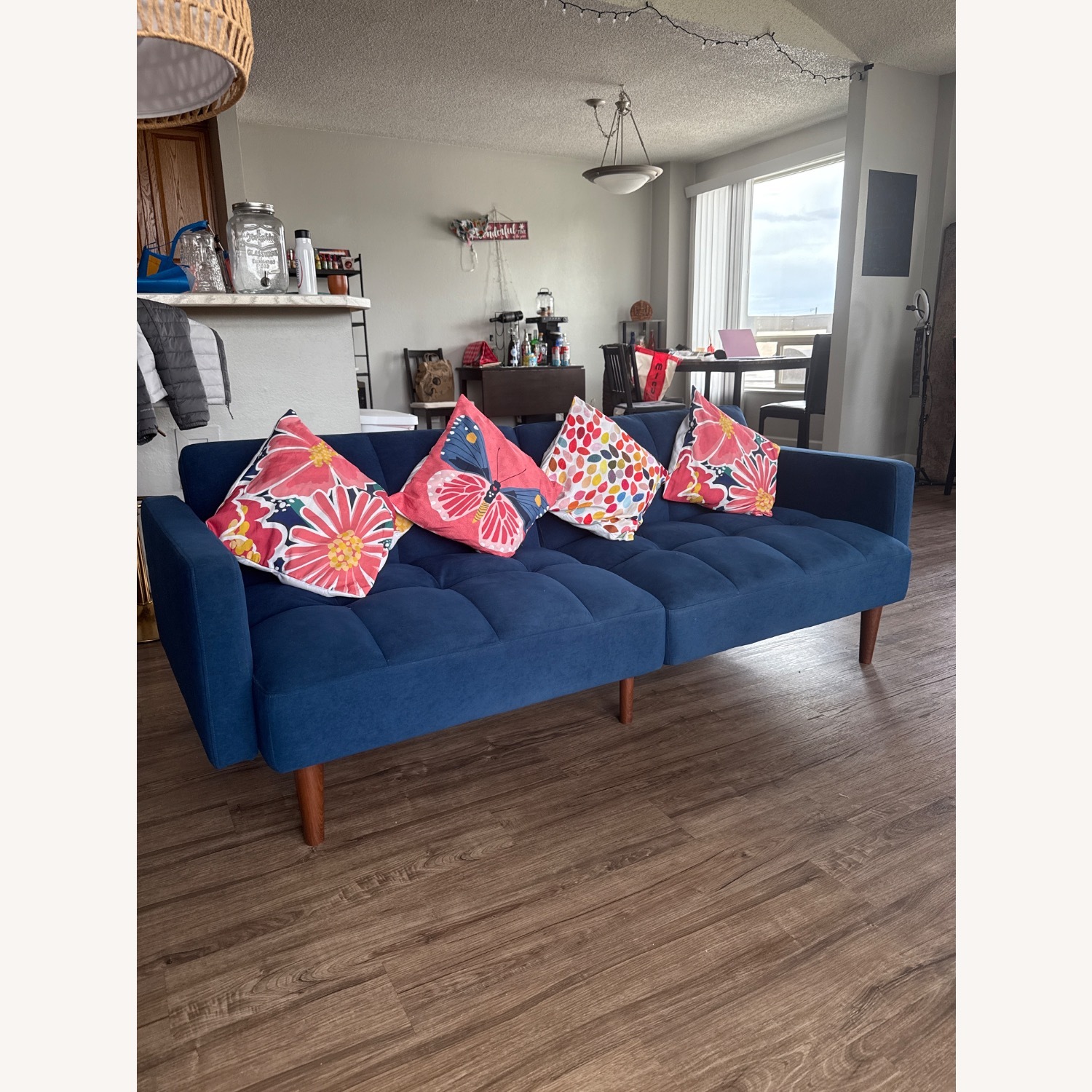 Blue Velvet Futon - image-2