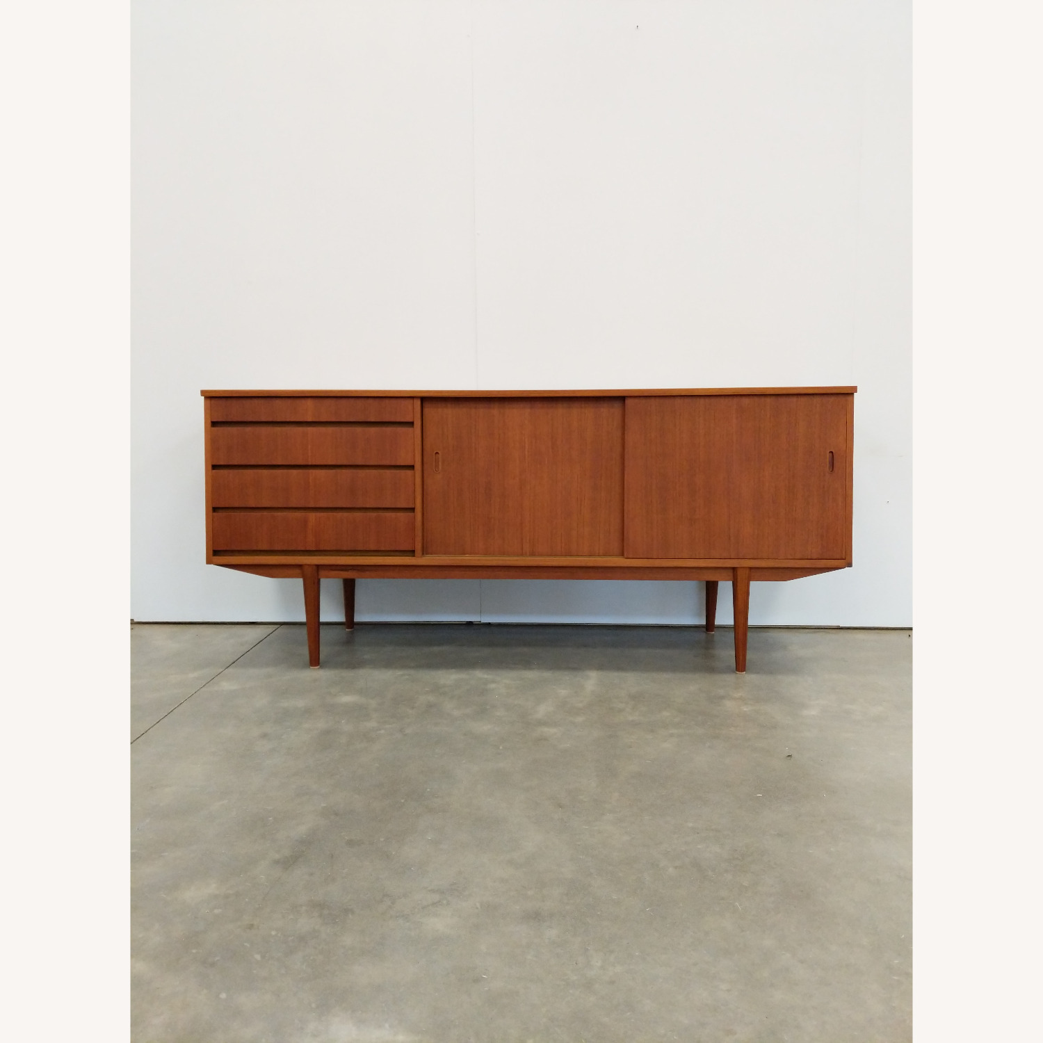 Vintage Mid Century Modern Teak Credenza - image-1