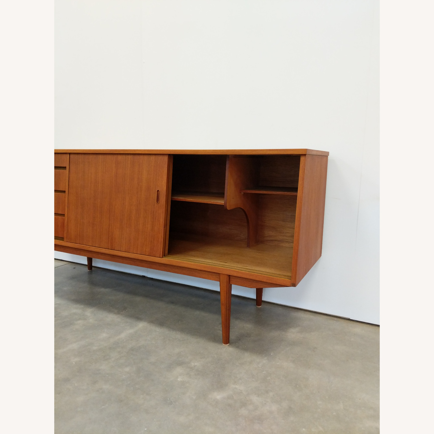 Vintage Mid Century Modern Teak Credenza - image-4