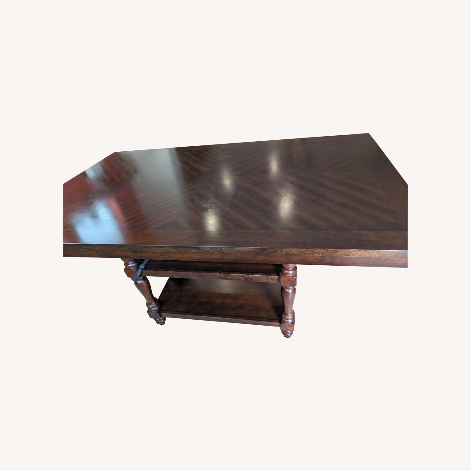 CrownMark Furniture Dark Brown Wood Dining Table - image-0