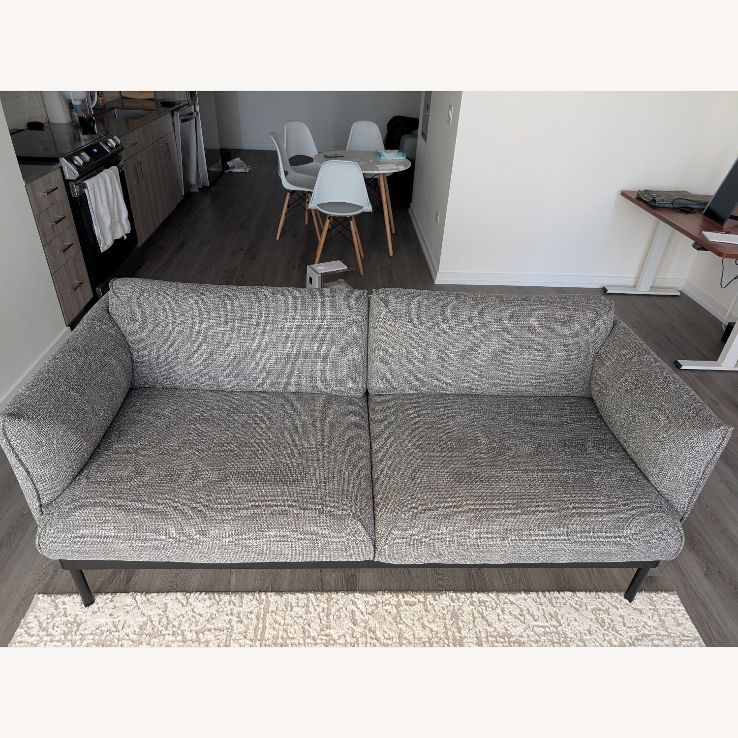 IKEA Applaryd Dark Gray Fabric Loveseat - image-1