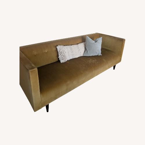 Used Room & Board Yellow Velvet 2 Seater Sofa for sale on AptDeco