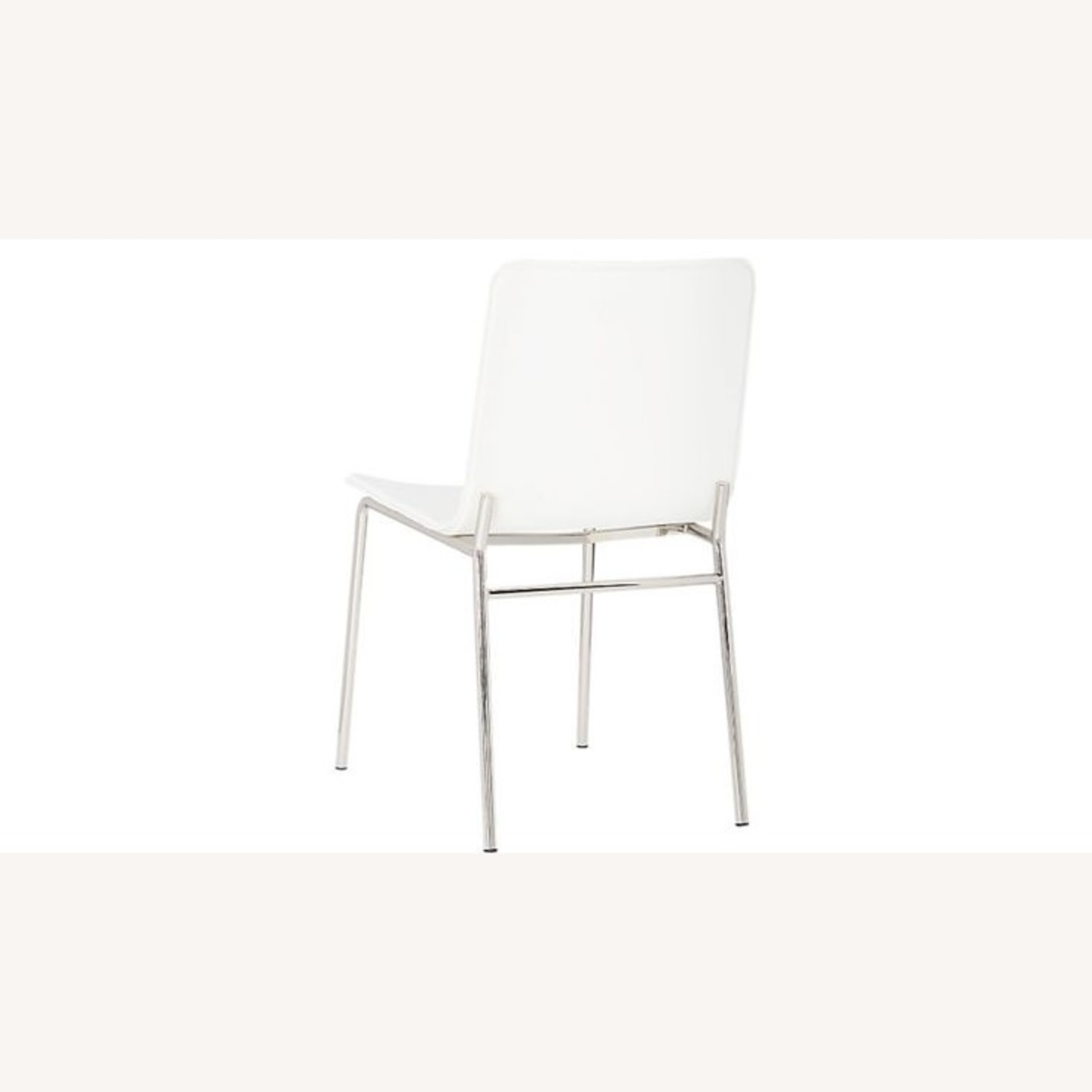 CB2 White Leather Dining Chairs - image-4