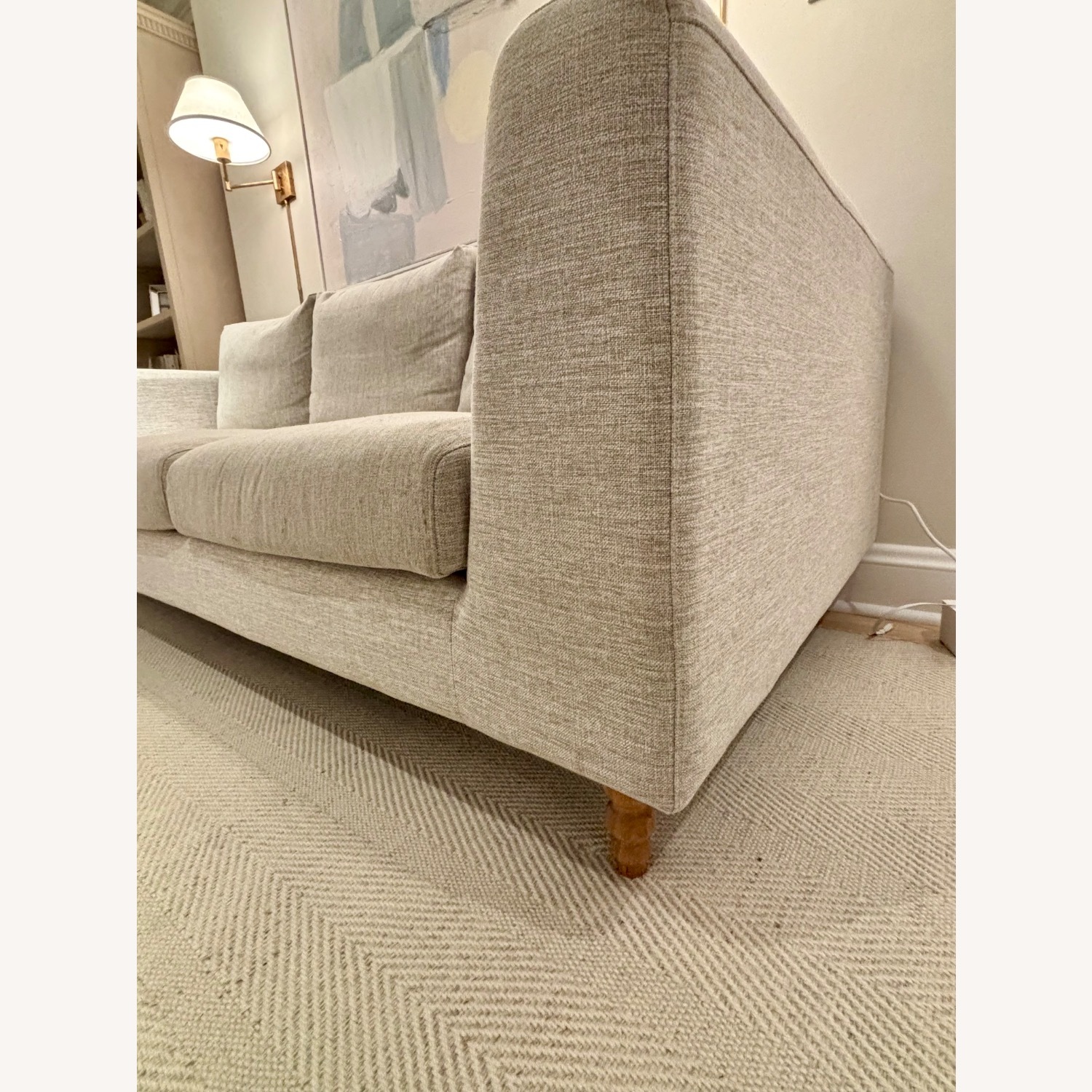 Interior Define Natural Fabric 3+ Seater Sofa - image-2