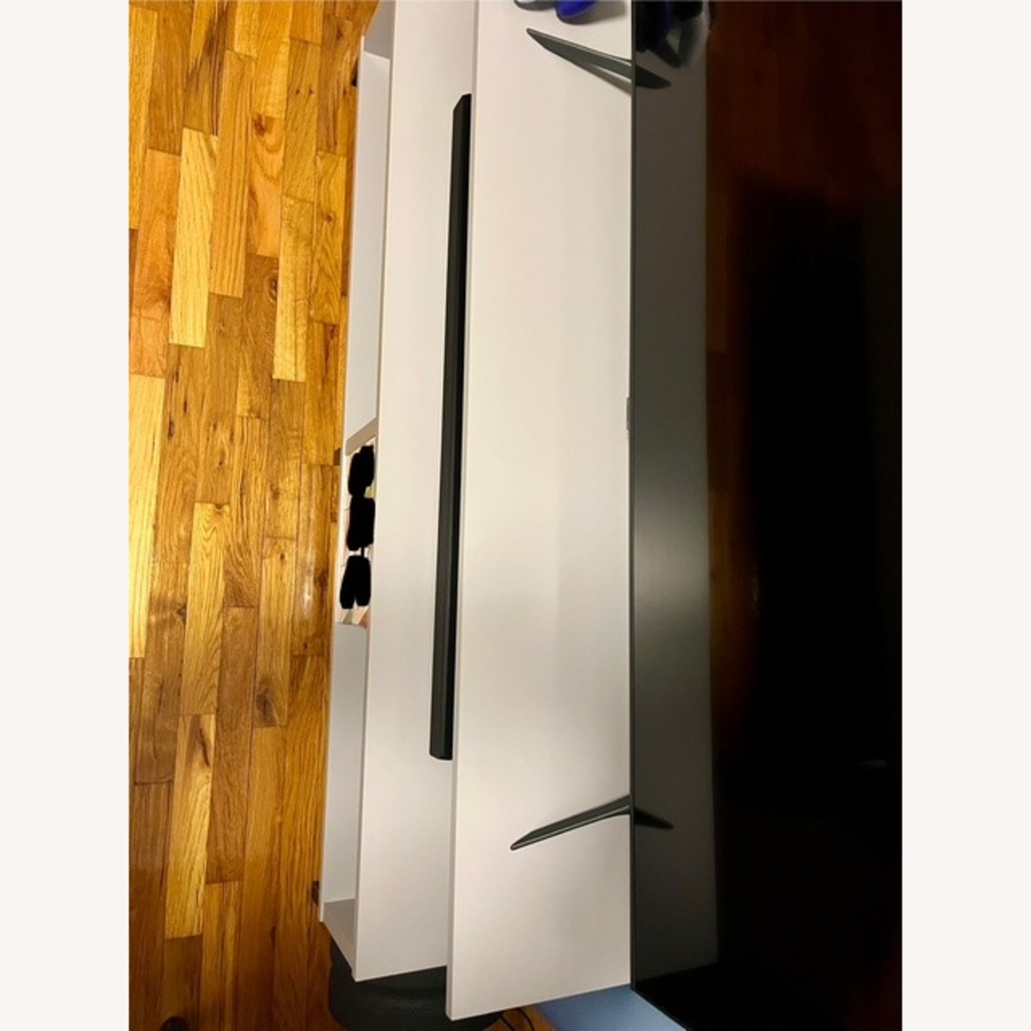 Wayfair Light Gray Wood Media Storage - image-3