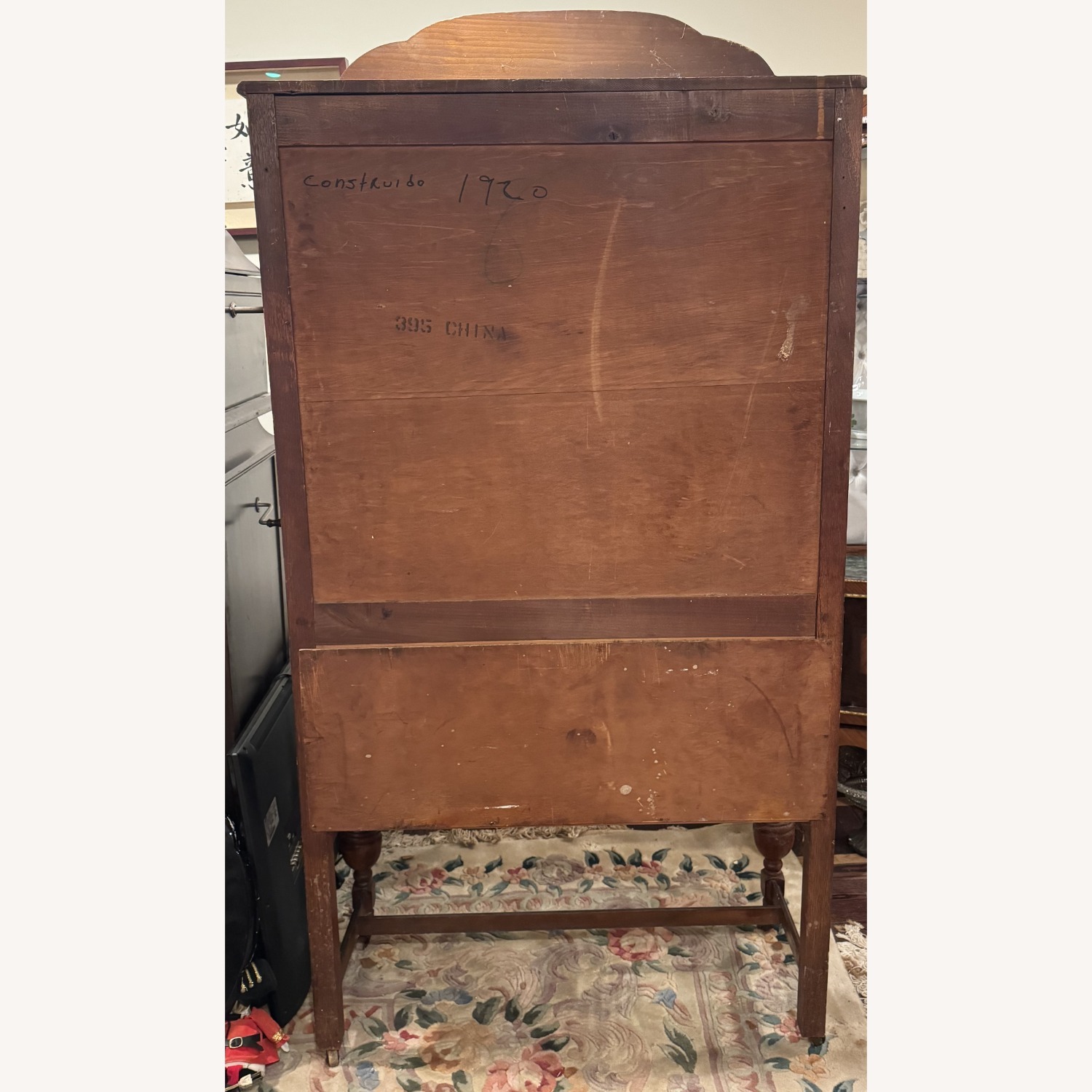 Dark Brown Wood Wall Unit - image-8