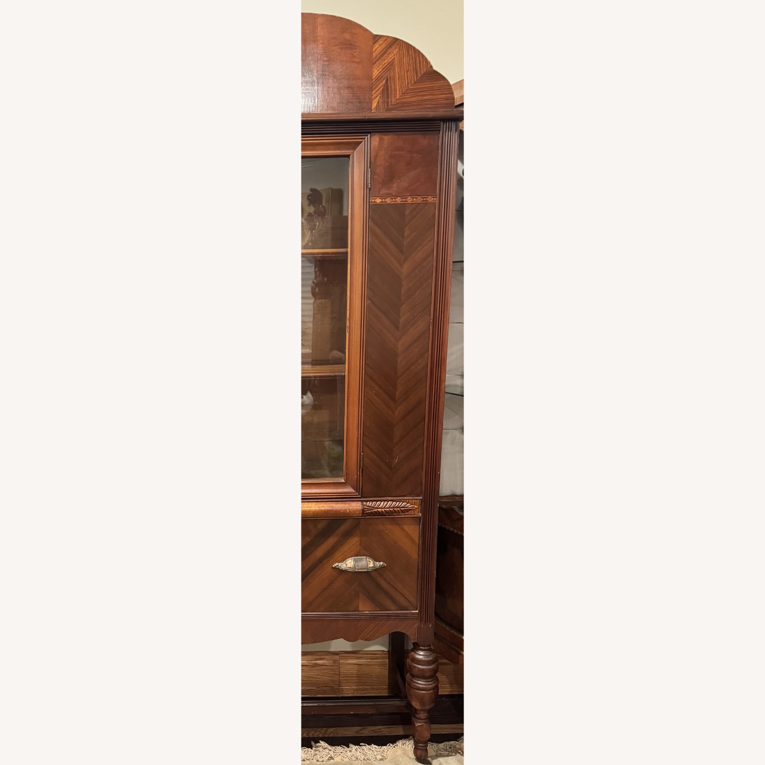 Dark Brown Wood Wall Unit - image-5
