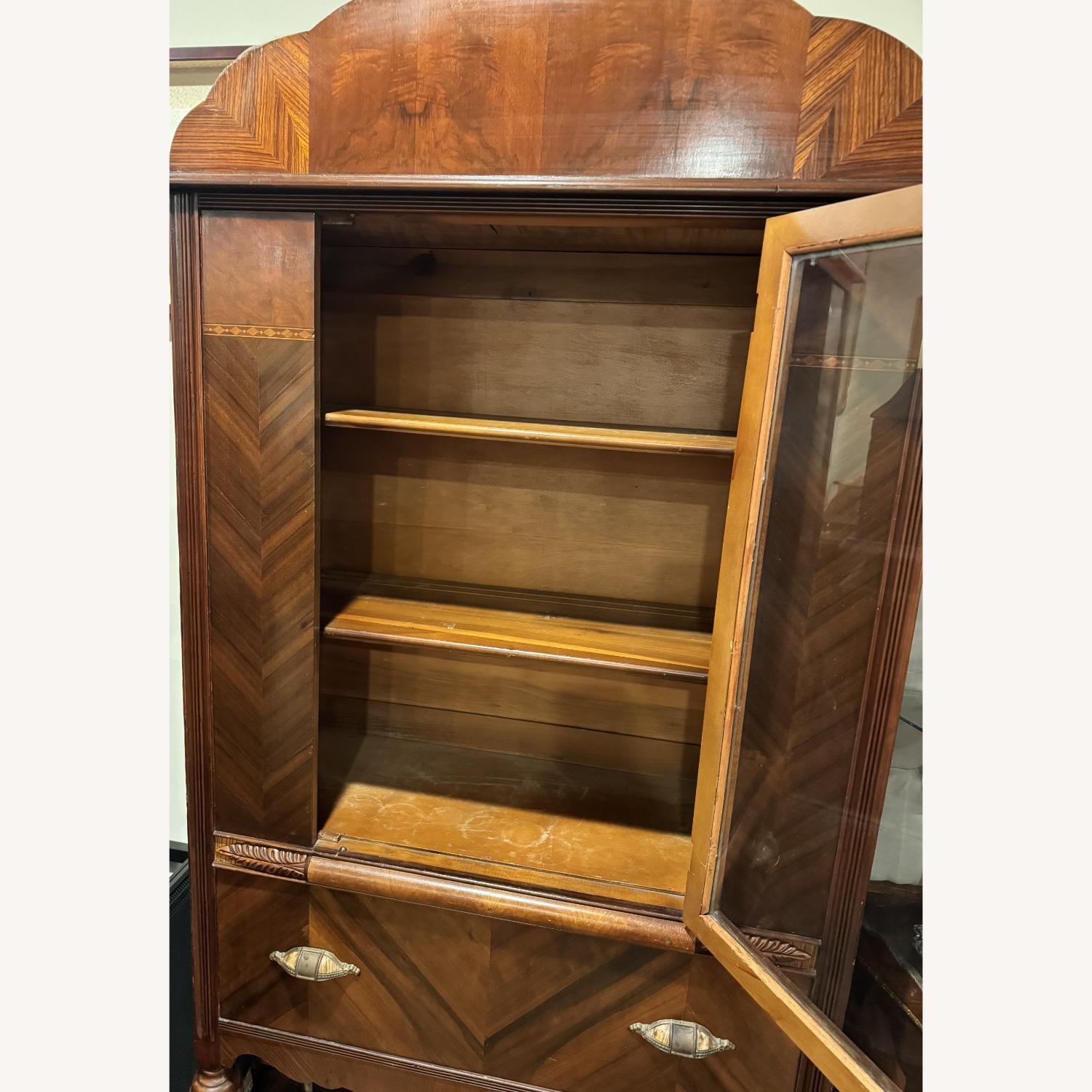 Dark Brown Wood Wall Unit - image-4