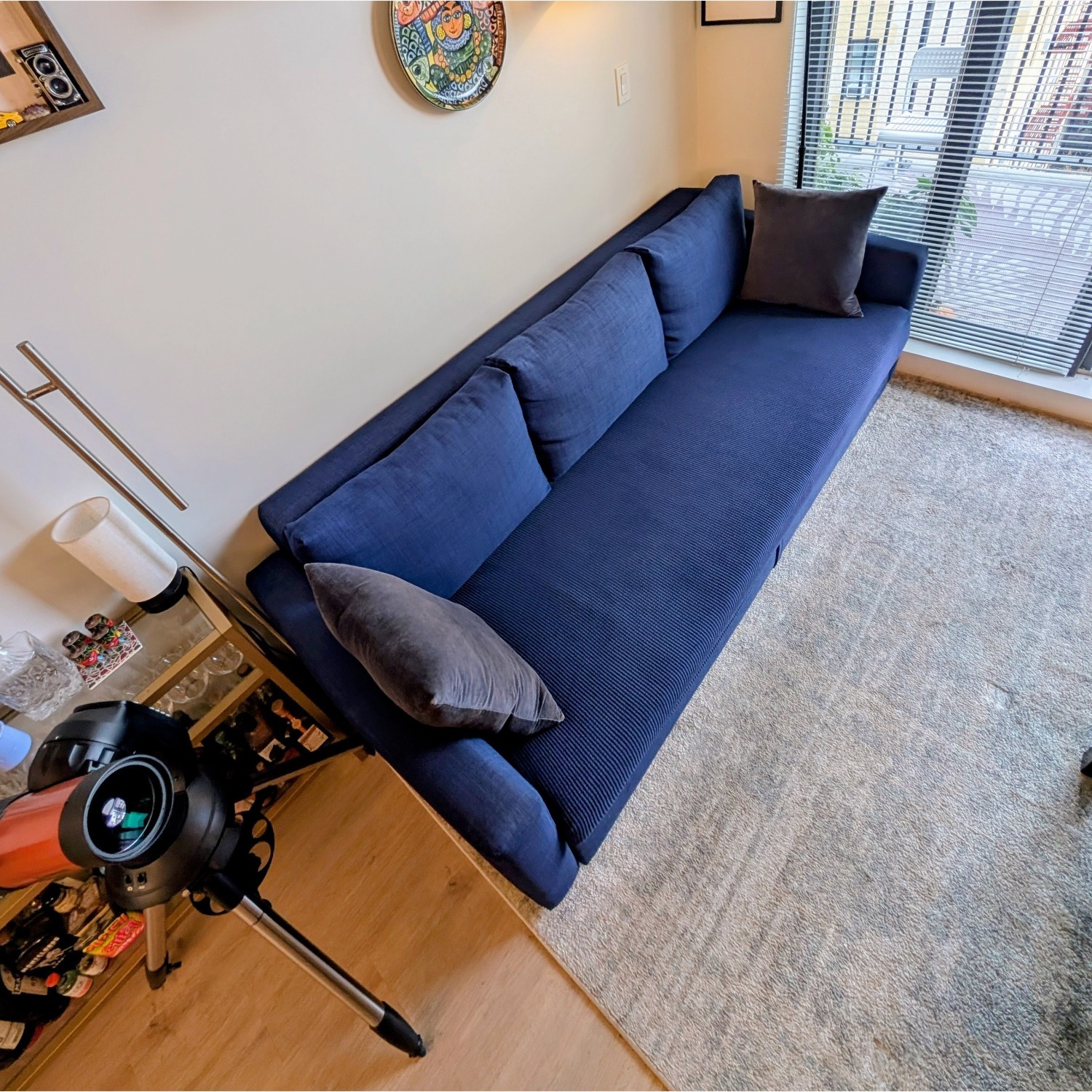 IKEA Friheten Blue Fabric 3+ Seater Sofa - image-3