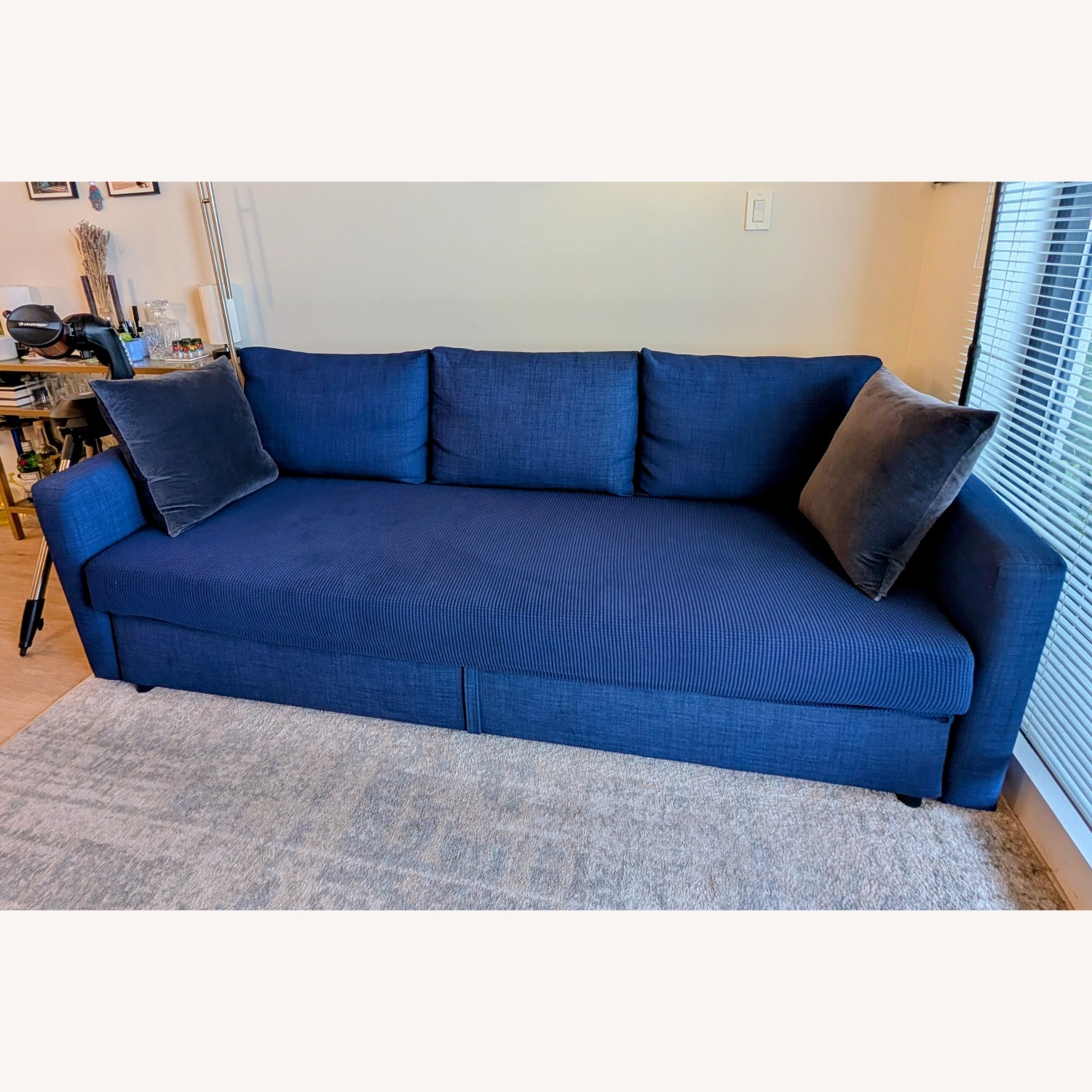 IKEA Friheten Blue Fabric 3+ Seater Sofa - image-2