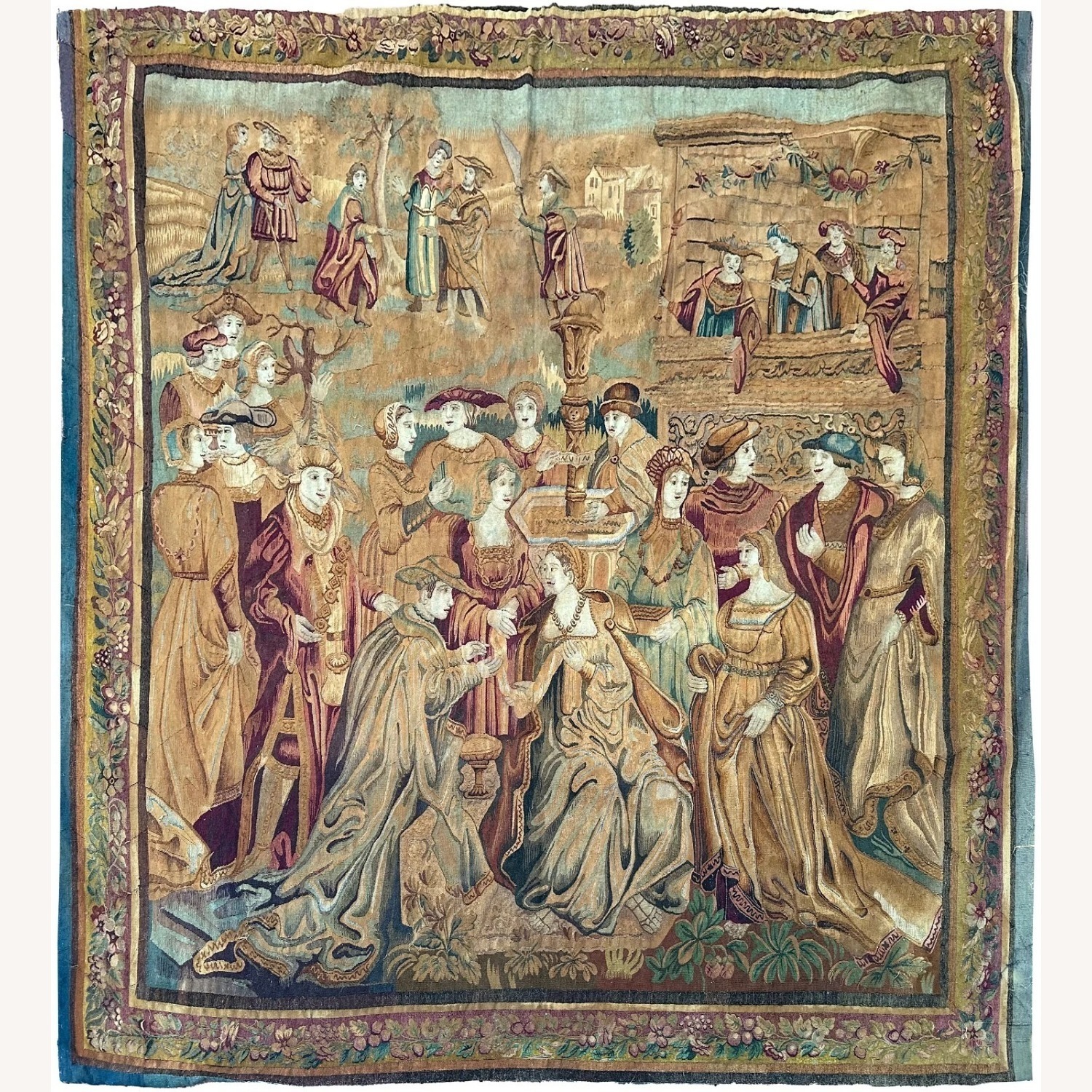 8x9 European Courtship Tapestry - image-0