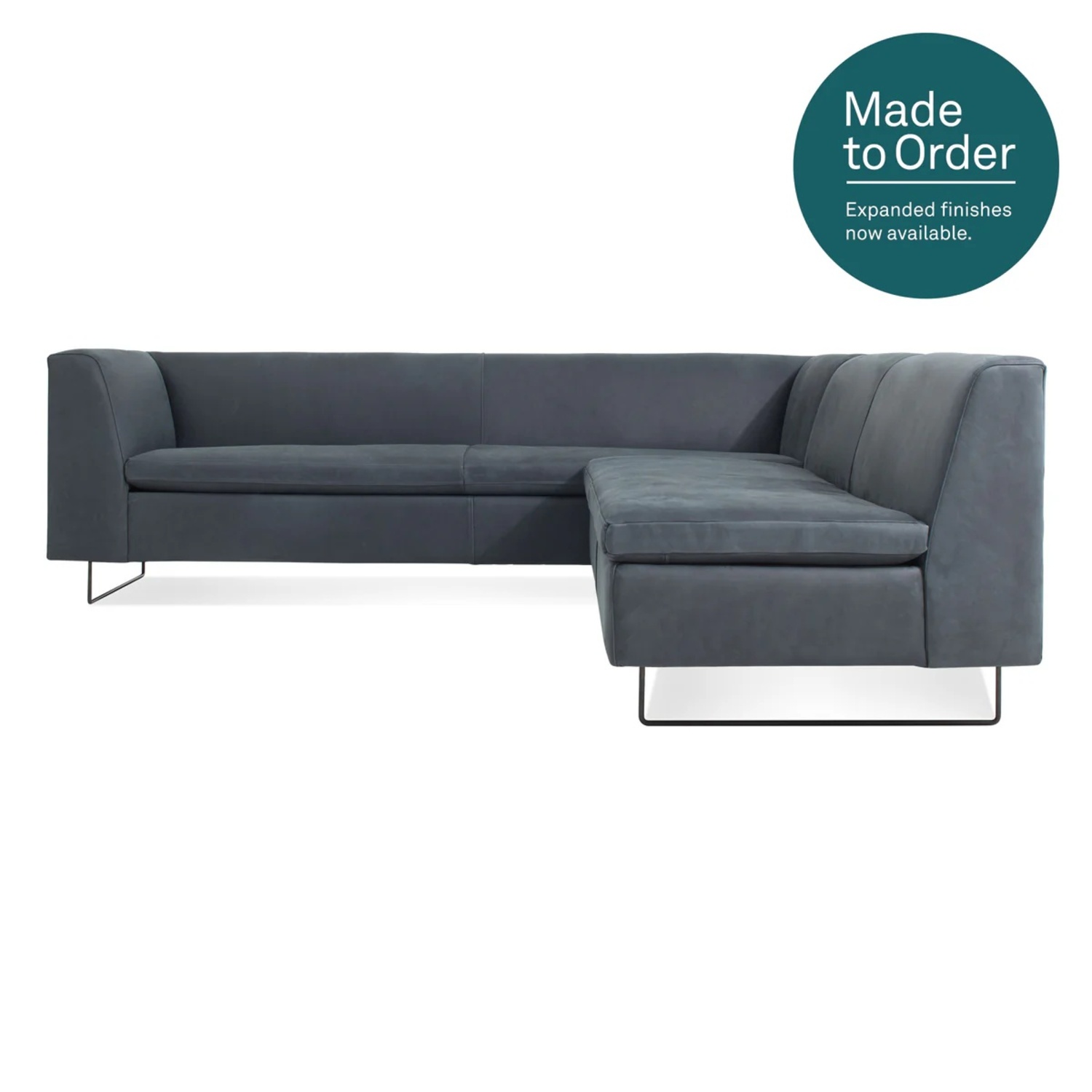 Blu Dot Dark Gray Fabric 2 Piece Sectional - image-4