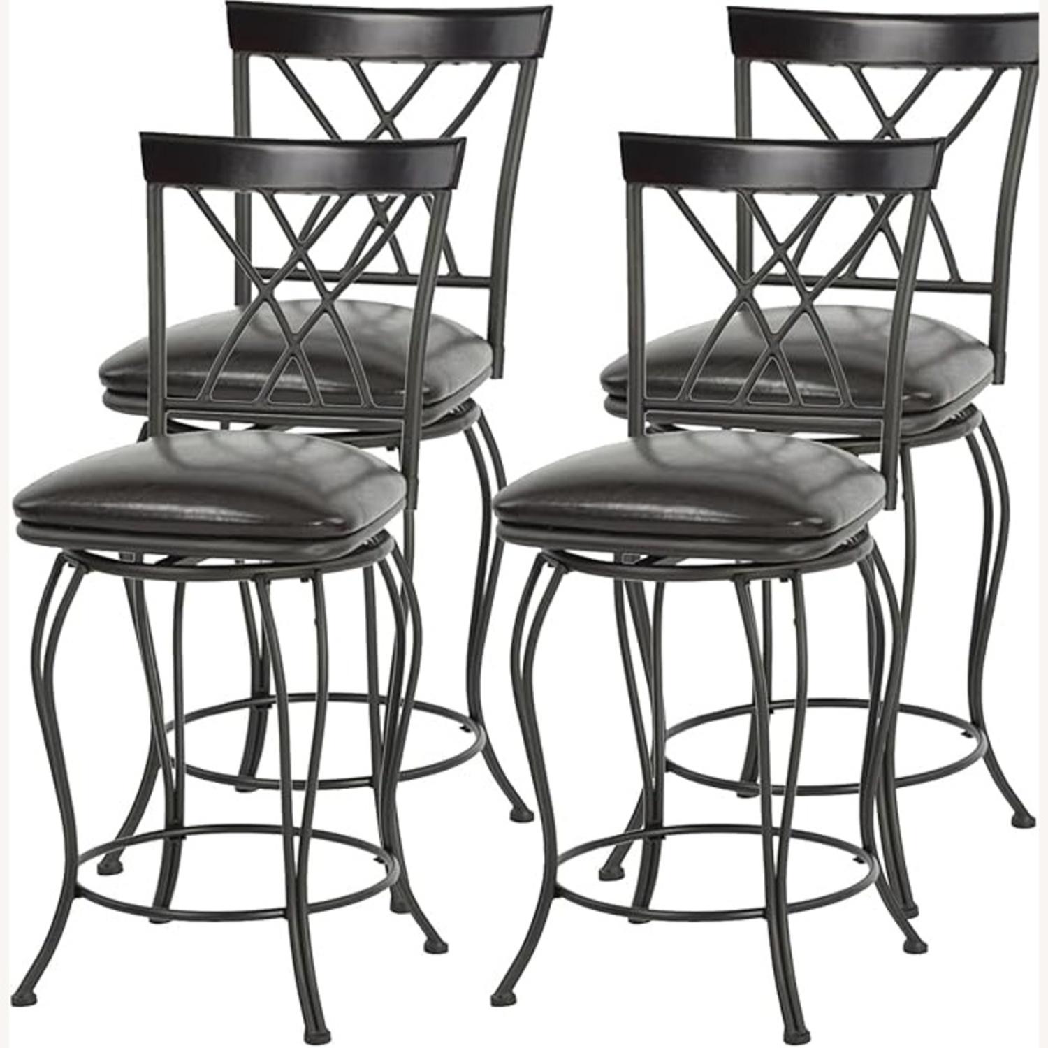 Amazon Black Leather Stools - image-4