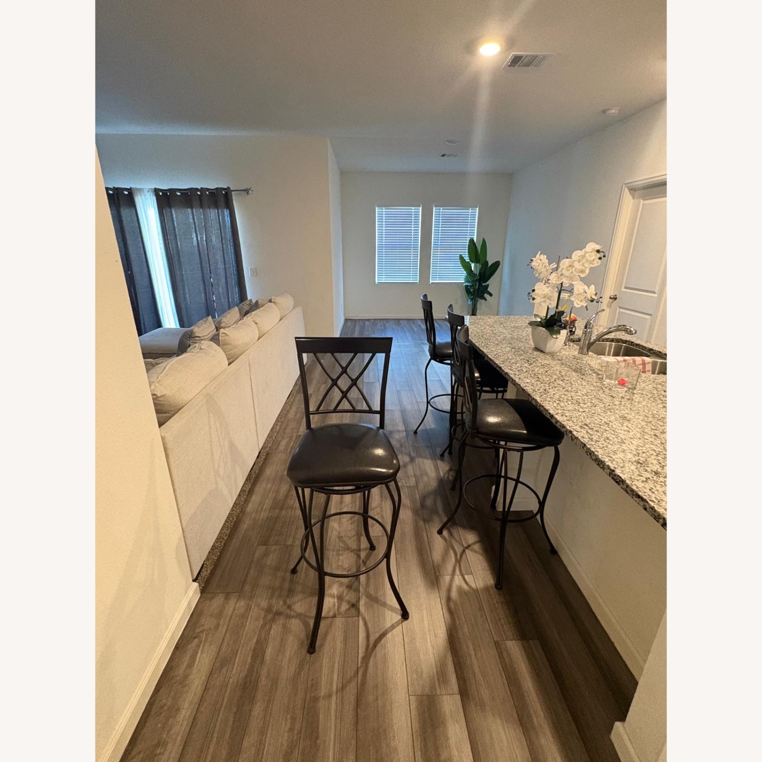 Amazon Black Leather Stools - image-2