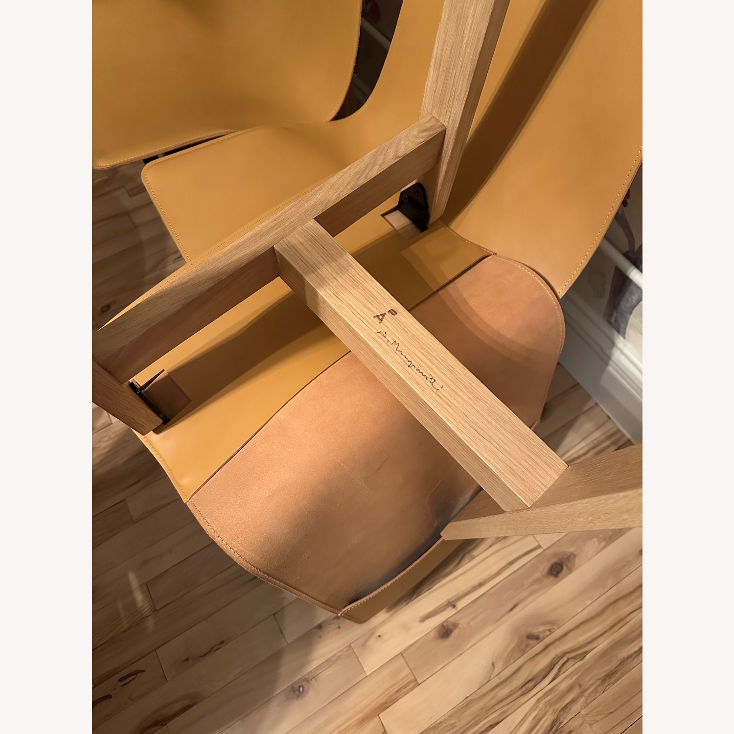 Angelo Mangiarotti Natural Leather Dining Chairs - image-3