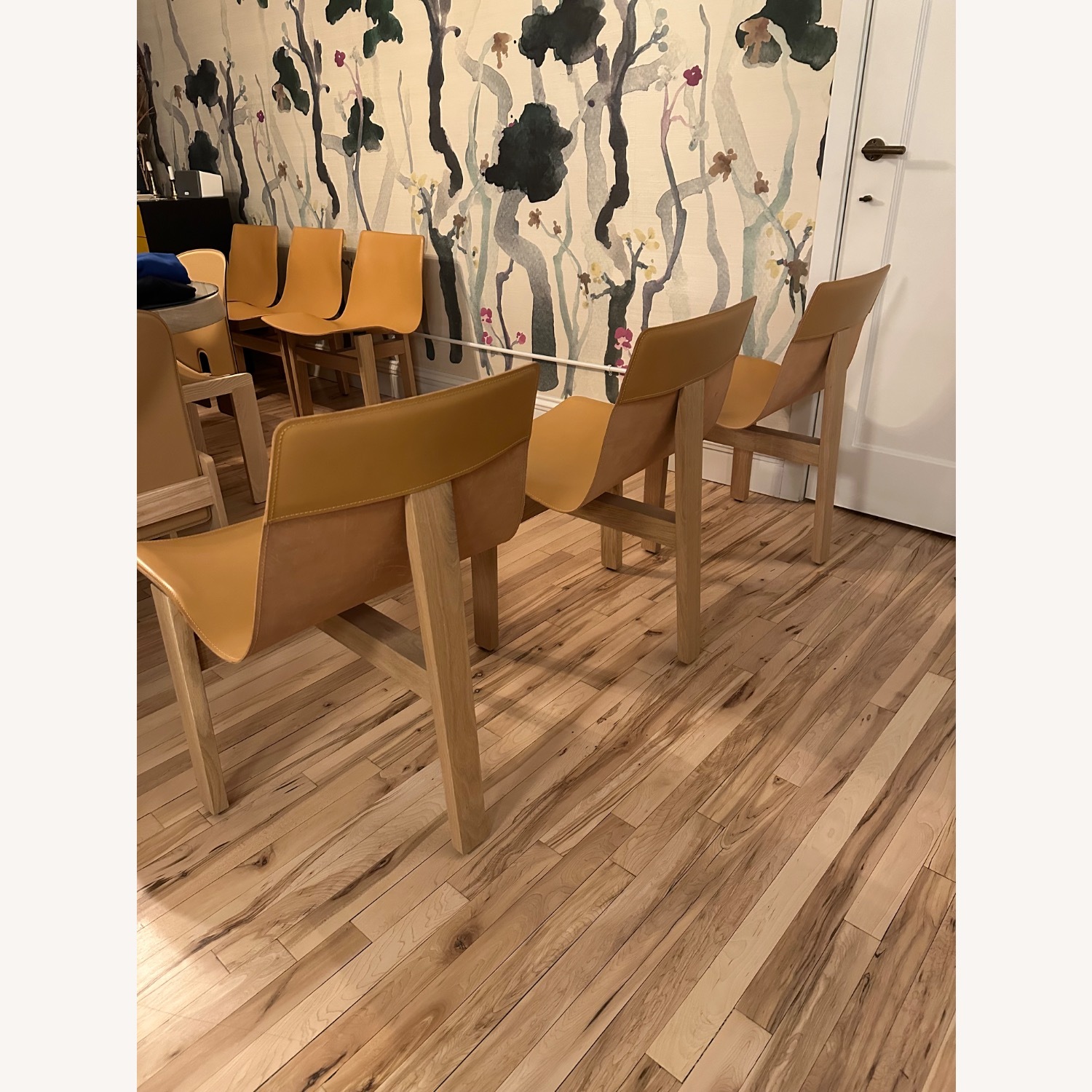 Angelo Mangiarotti Natural Leather Dining Chairs - image-6