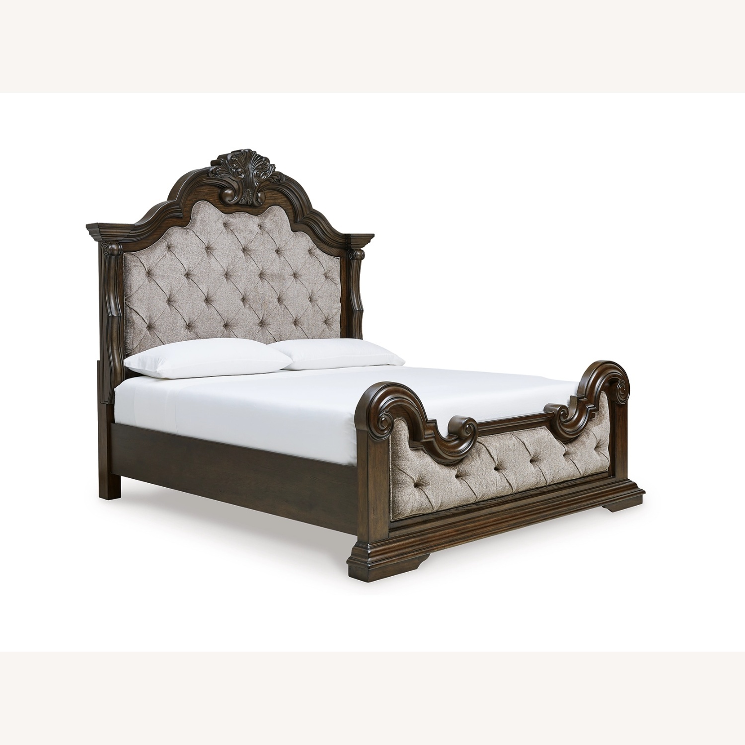 Ashley Furniture Maylee Dark Brown Wood King Bed - image-4