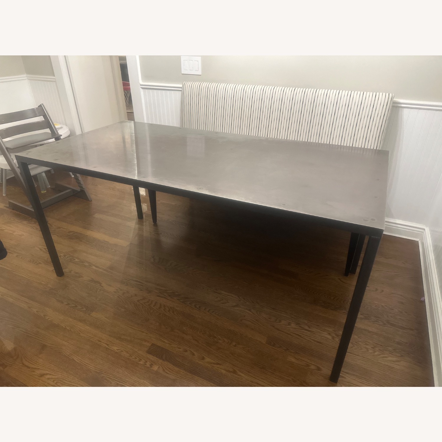 ABC Carpet and Home Dark Gray Metal Dining Table - image-1