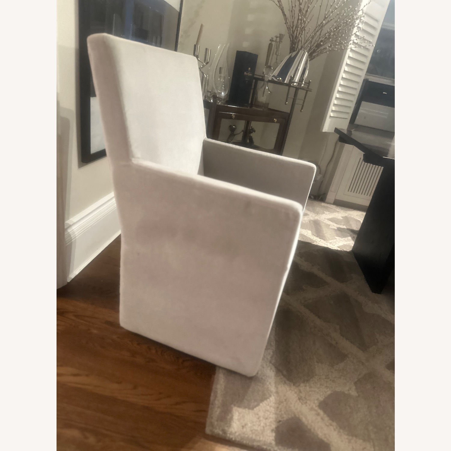 Restoration Hardware Natural Velvet Dining Chairs - image-4