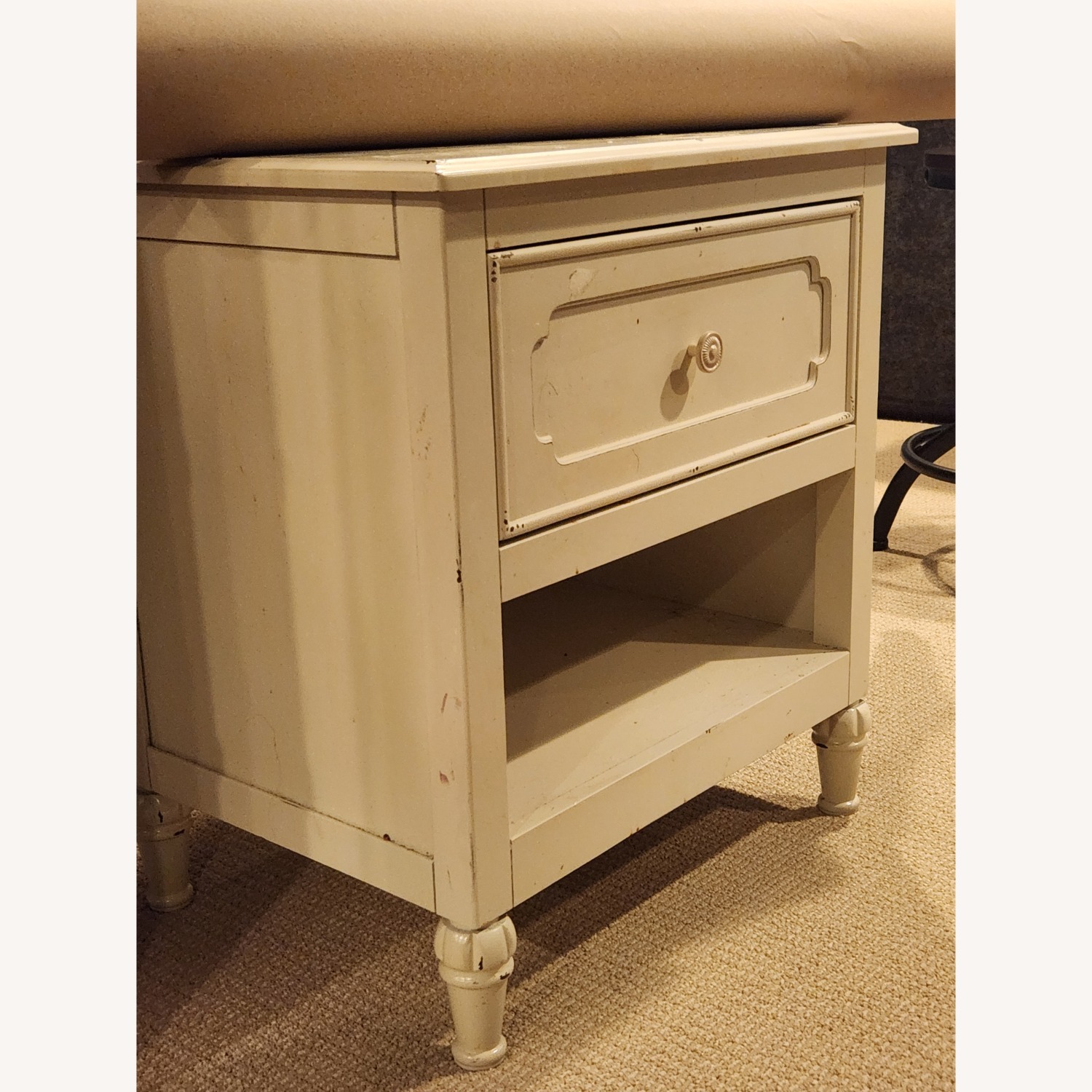 Ashley Furniture White Wood Nightstand - image-2