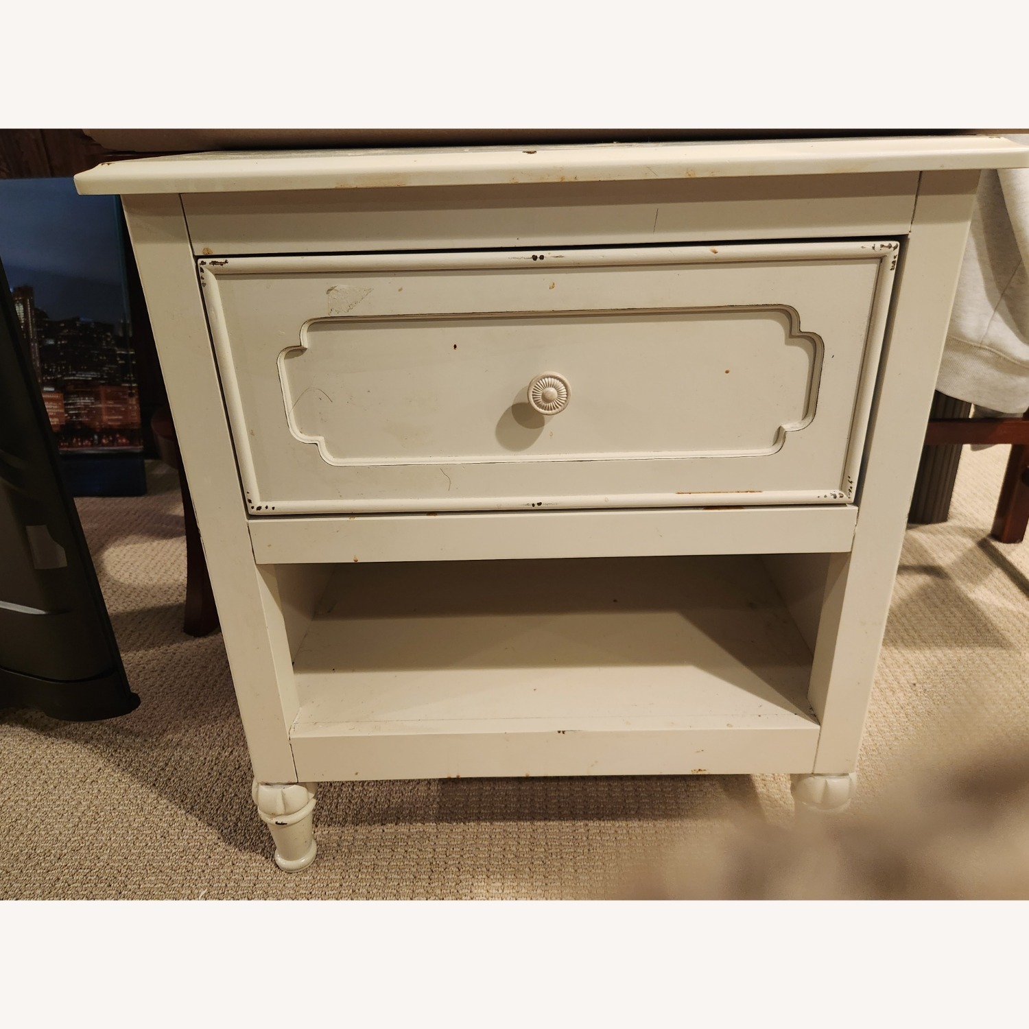 Ashley Furniture White Wood Nightstand - image-1