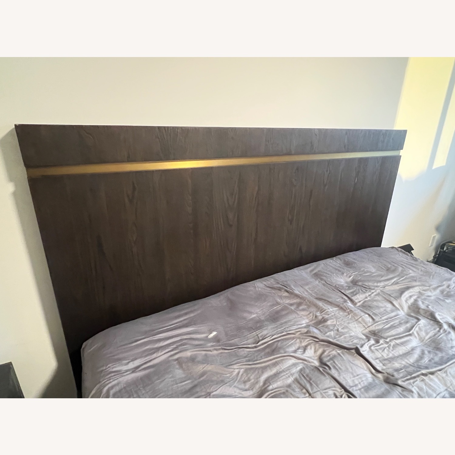 Restoration Hardware Dark Brown Wood King Bed - image-3
