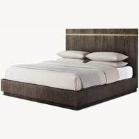 Restoration Hardware Dark Brown Wood King Bed