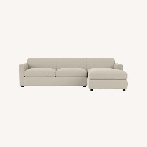 Used Room & Board Light Gray Fabric 2 Piece Sectional for sale on AptDeco