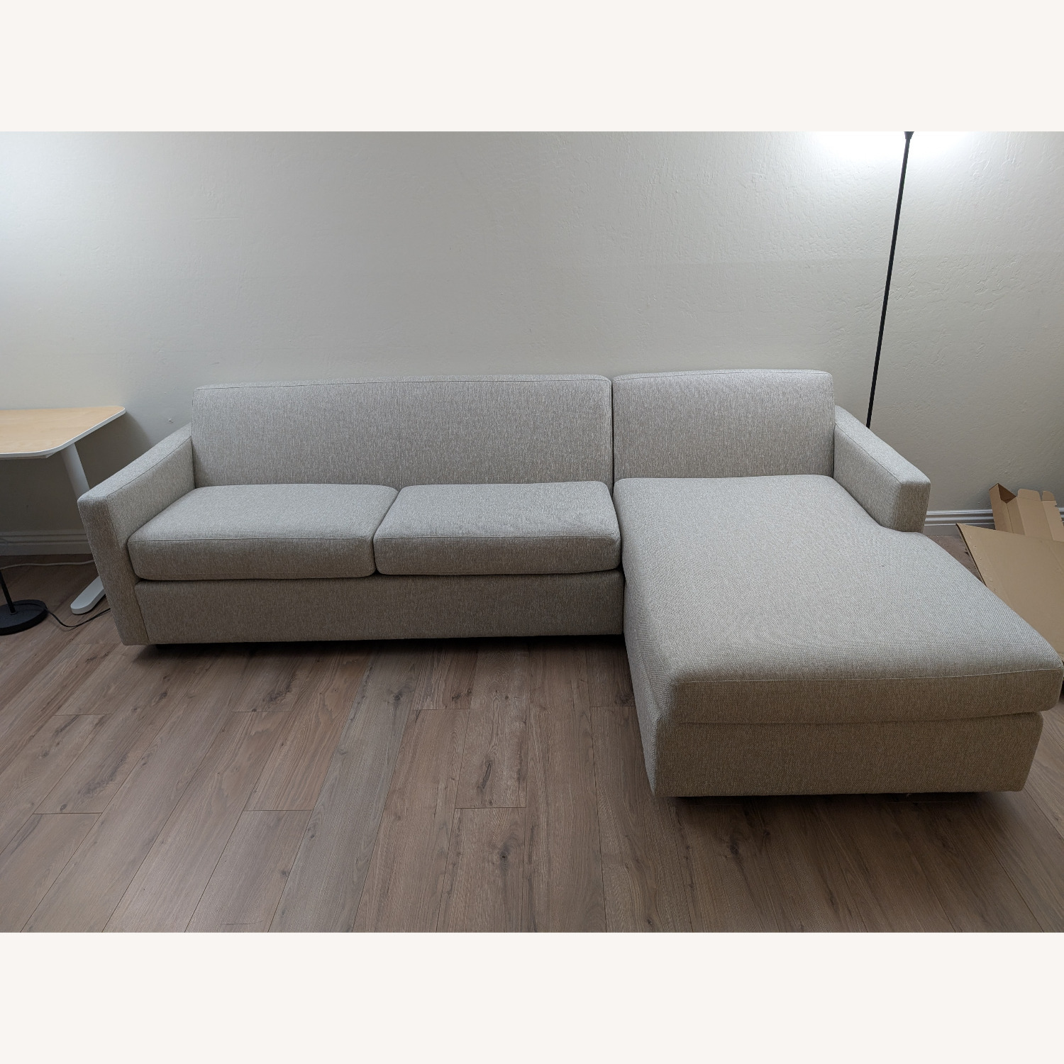 Room & Board Light Gray Fabric 2 Piece Sectional - image-3