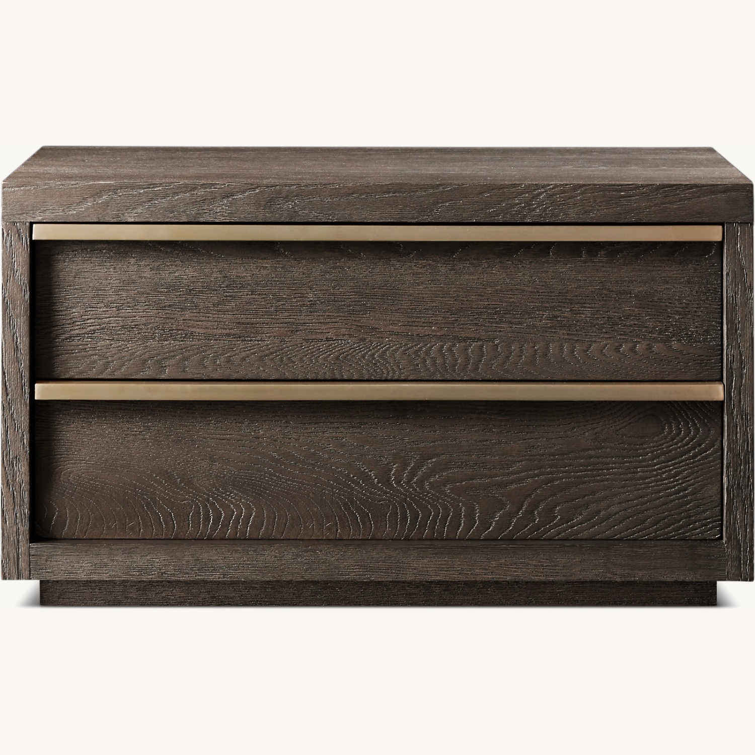 Restoration Hardware Bezier Dark Brown Wood Nightstand - image-0