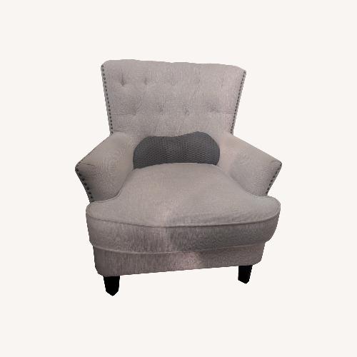 Used Jofran White Fabric Accent Chair for sale on AptDeco