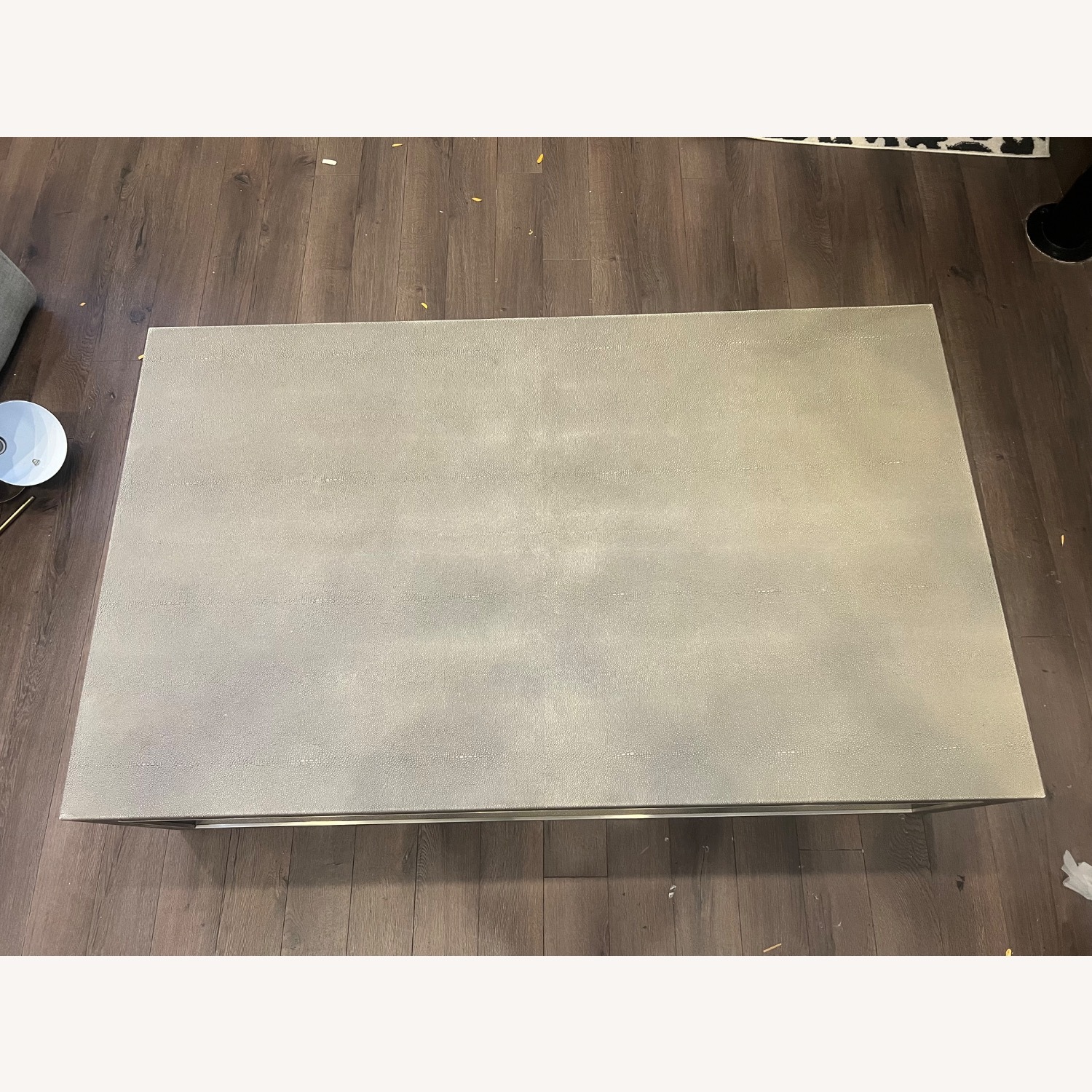 Restoration Hardware Light Gray Coffee Table - image-2