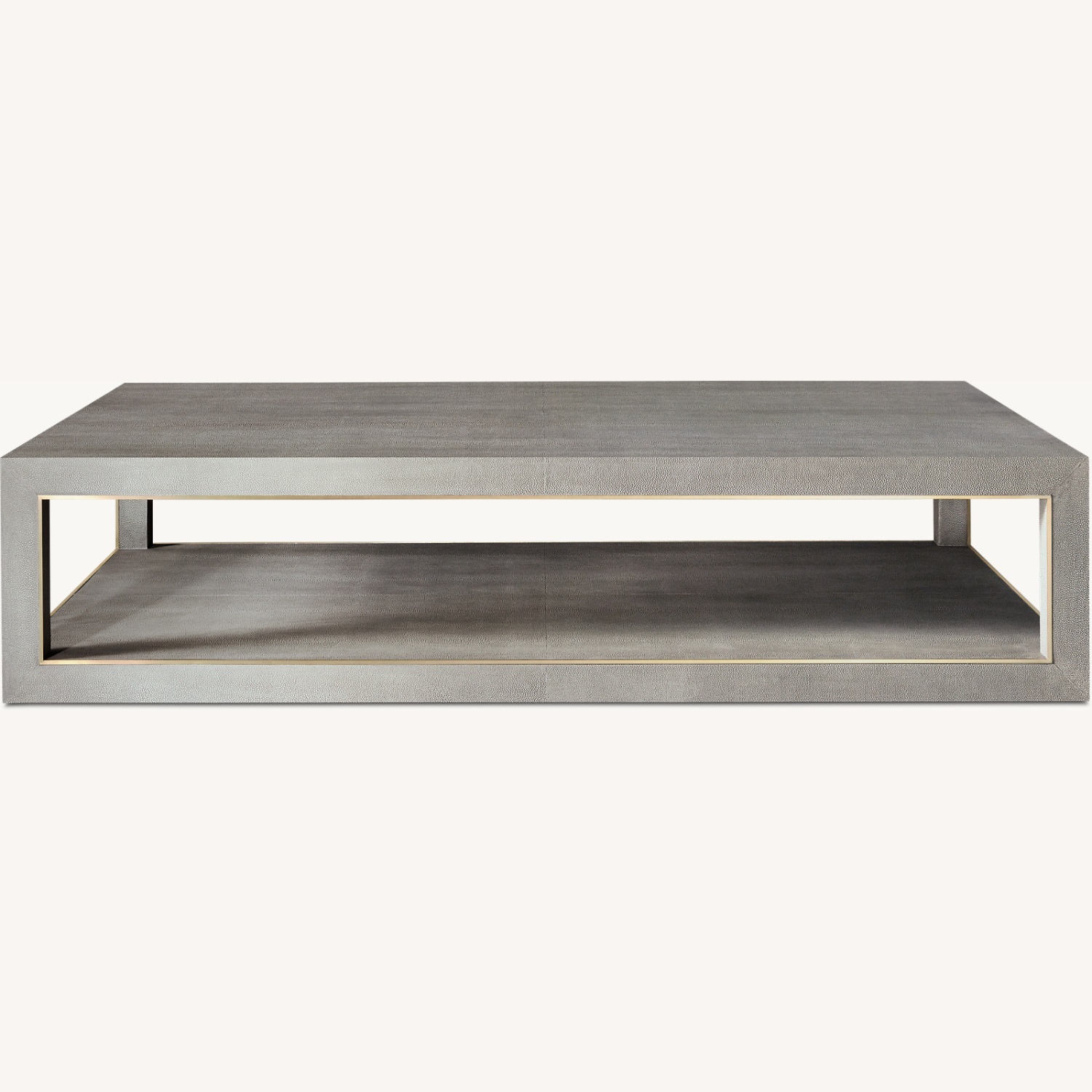 Restoration Hardware Light Gray Coffee Table - image-0