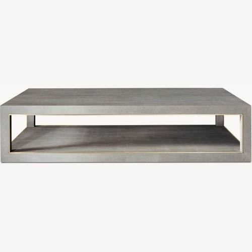 Used Restoration Hardware Light Gray Coffee Table for sale on AptDeco