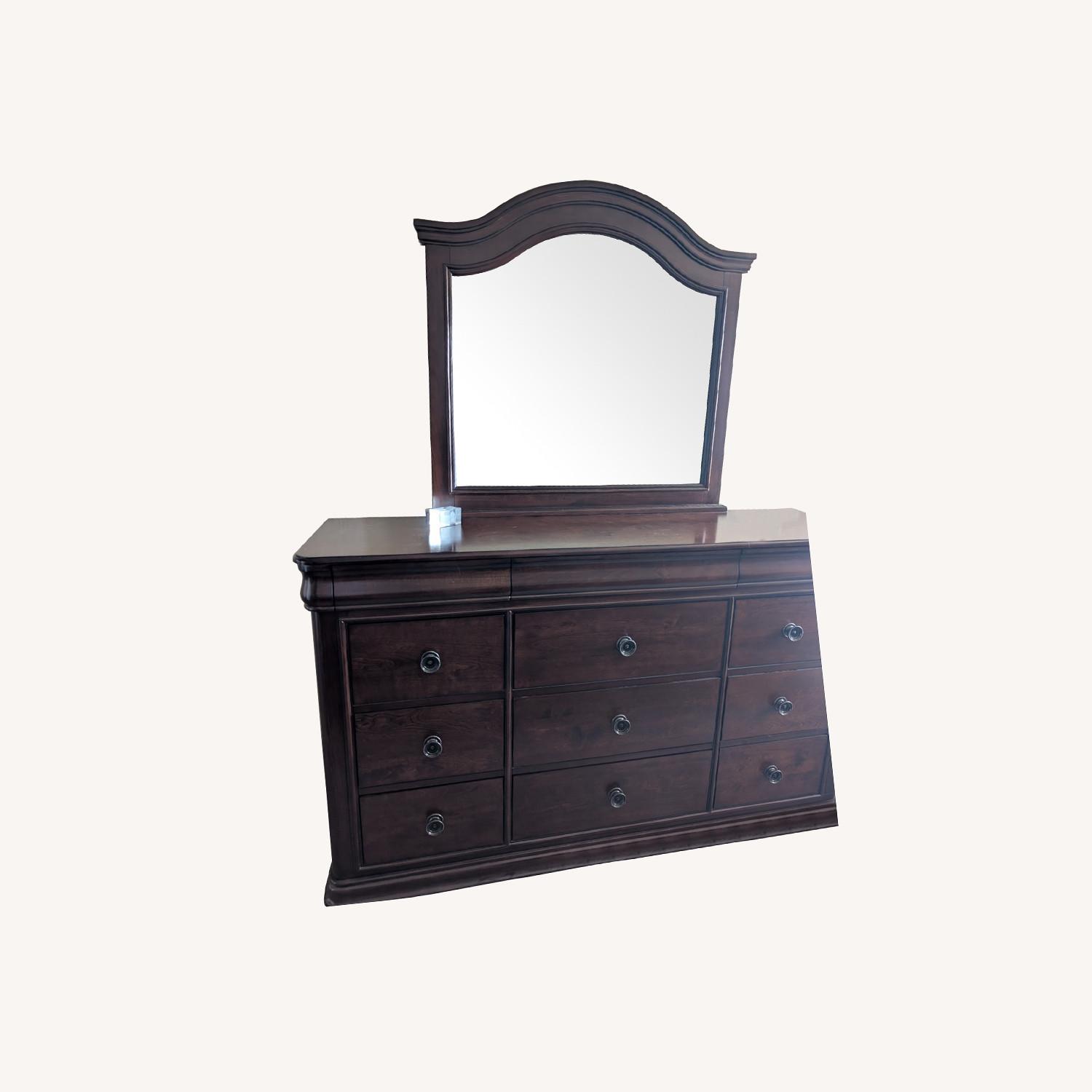 John Cameron Cherry Dark Brown Wood Dresser - image-0