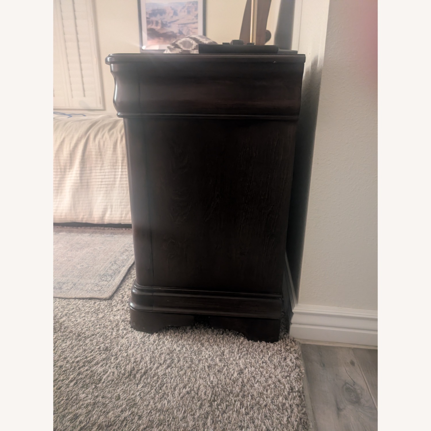 Home Elements Dark Brown Wood Nightstands - image-3