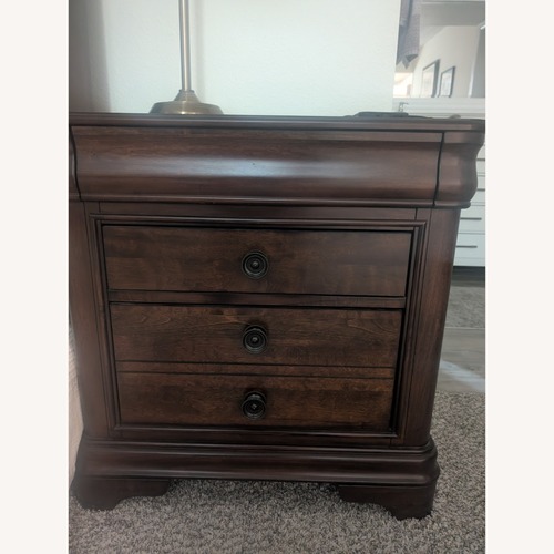 Used Home Elements Dark Brown Wood Nightstands for sale on AptDeco