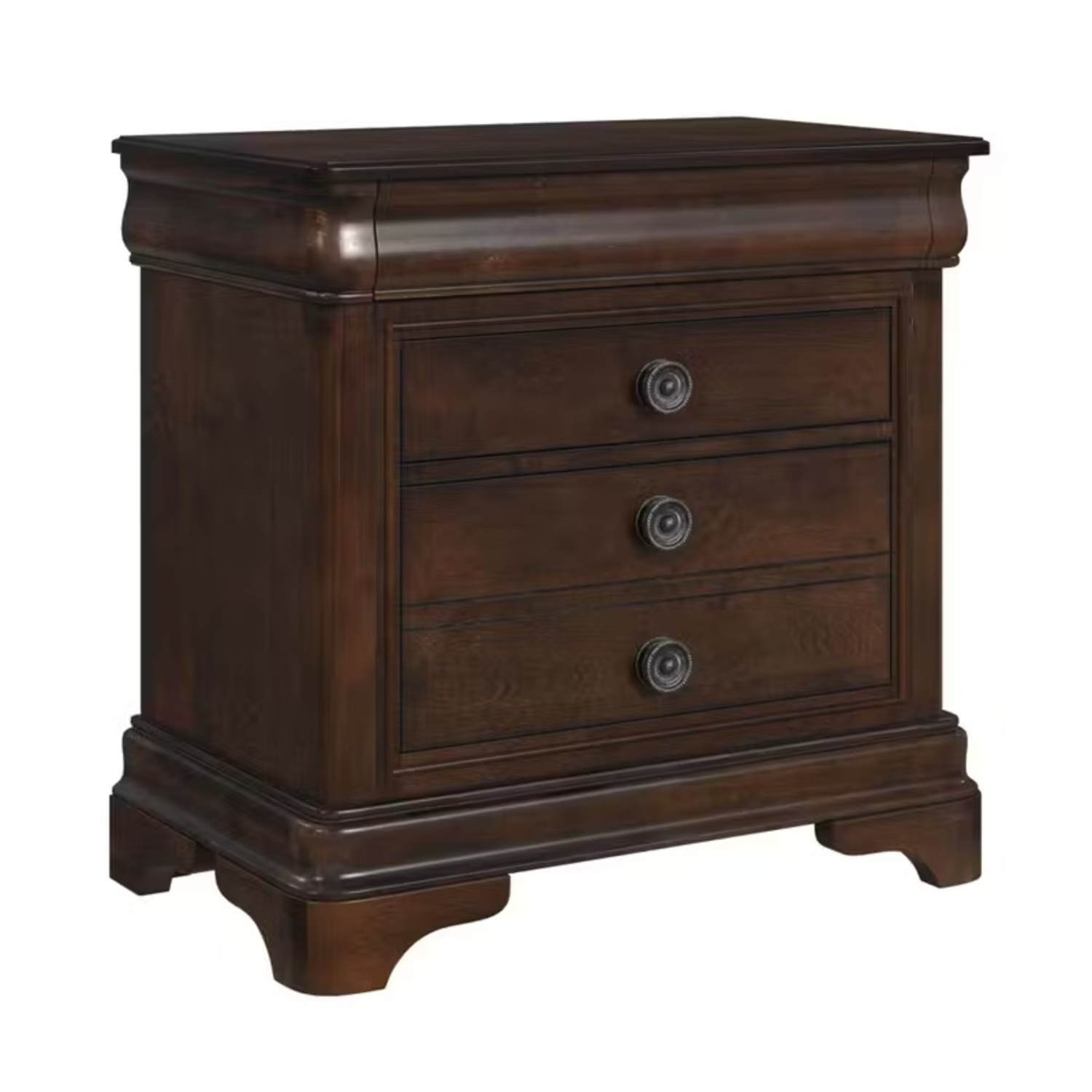 Home Elements Dark Brown Wood Nightstands - image-4