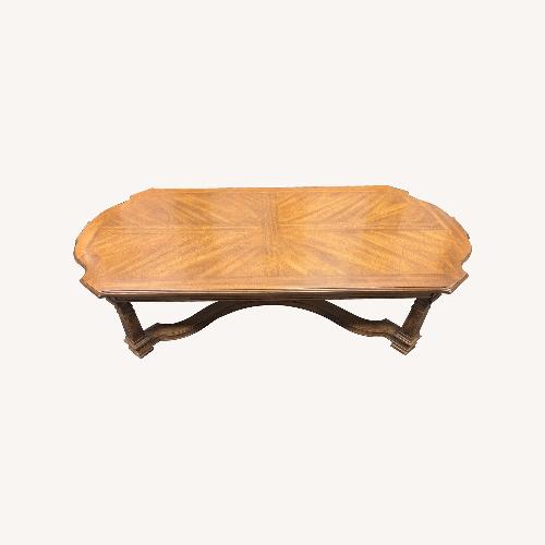 Used Drexel Francesca Light Brown Wood Coffee Table for sale on AptDeco