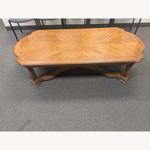 Used Drexel Francesca Light Brown Wood Coffee Table for sale on AptDeco