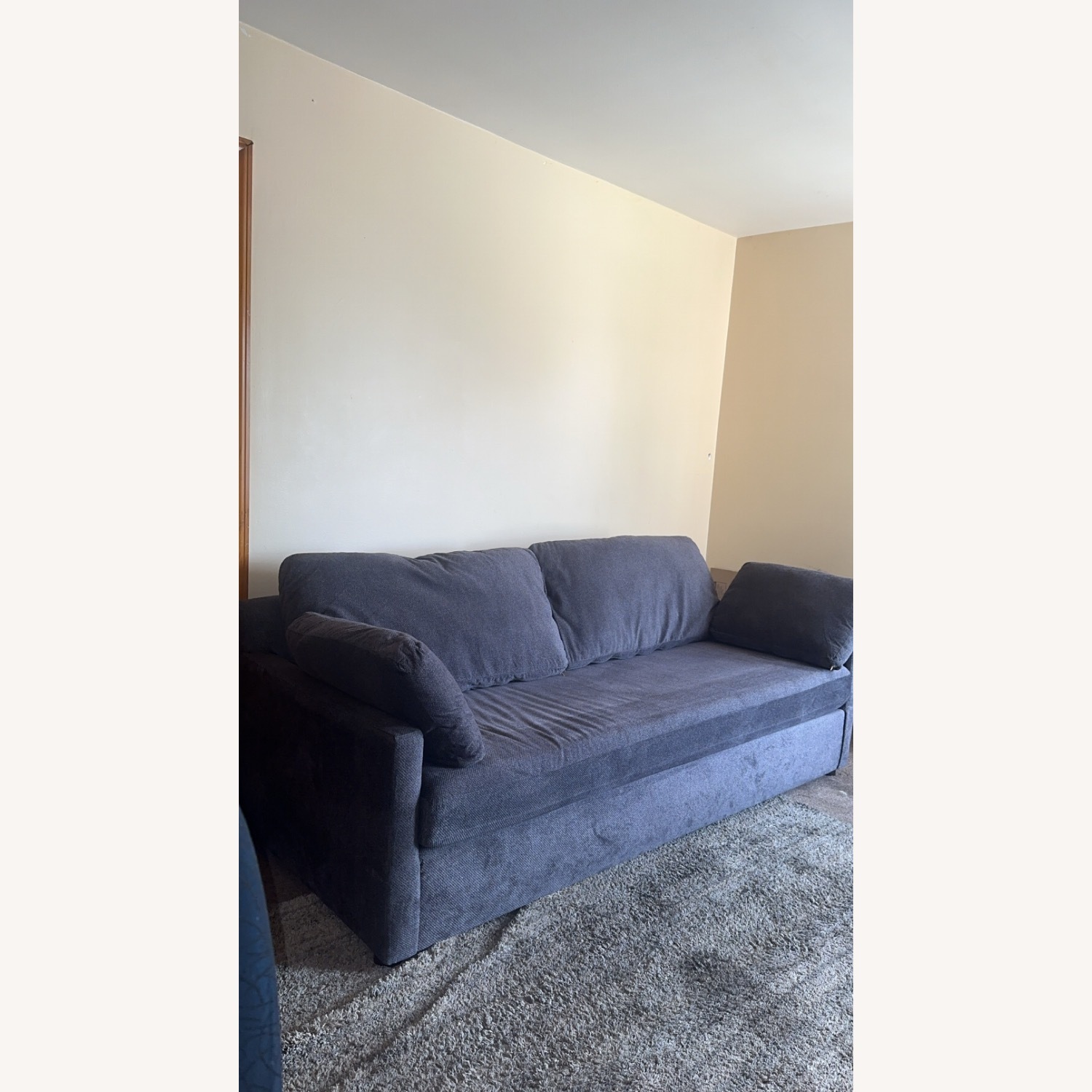 Dark Gray Fabric Sleeper Sofa - image-1