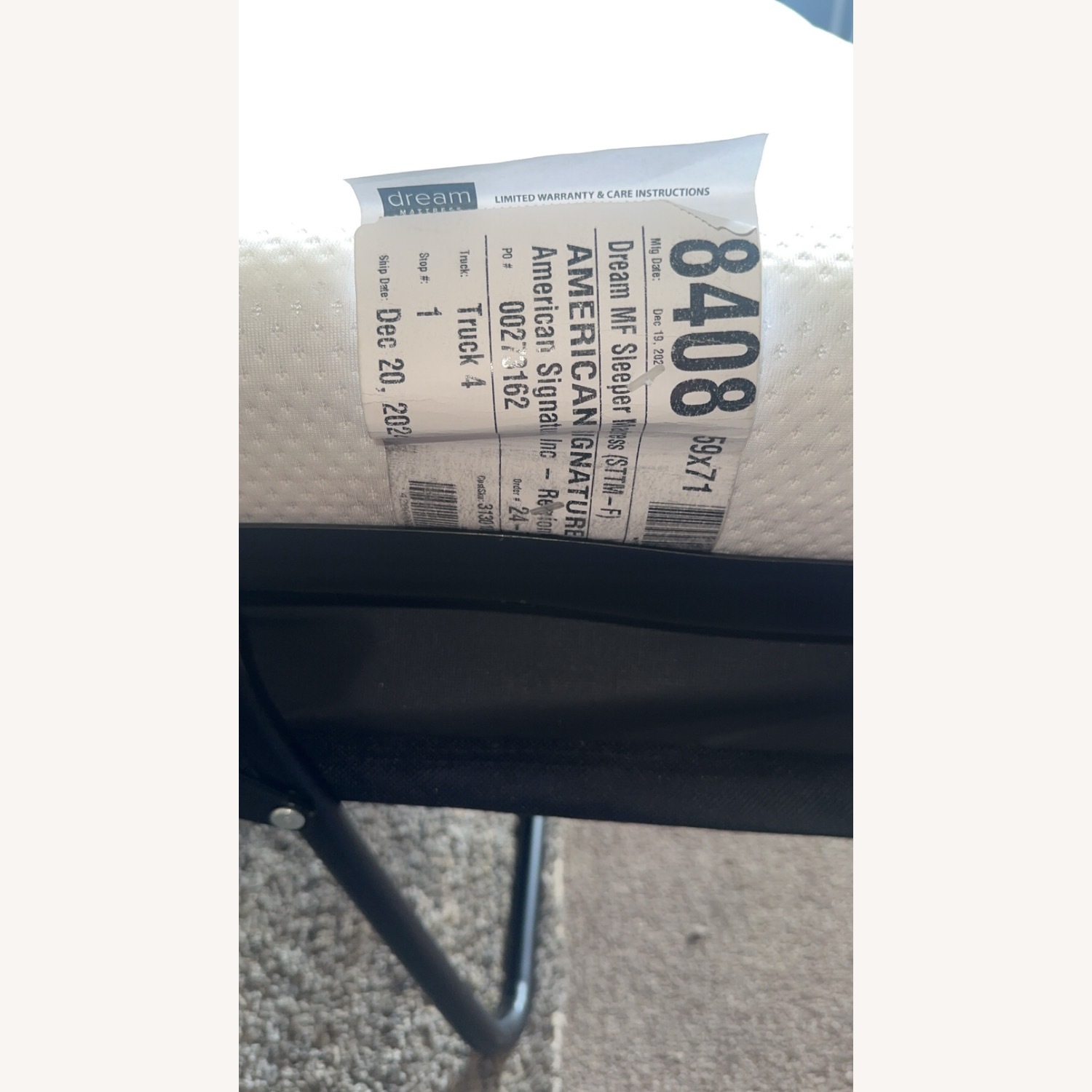 Dark Gray Fabric Sleeper Sofa - image-7