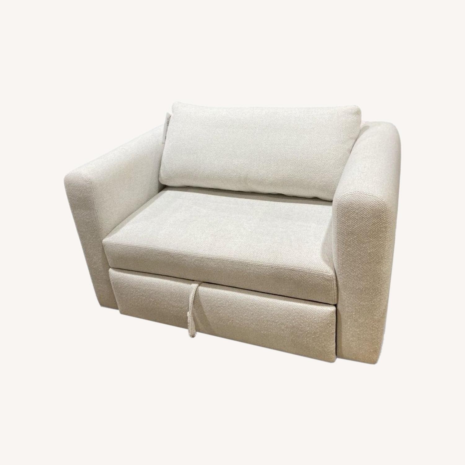 Room & Board Chair & A Half Pull-Out Chair White - image-0